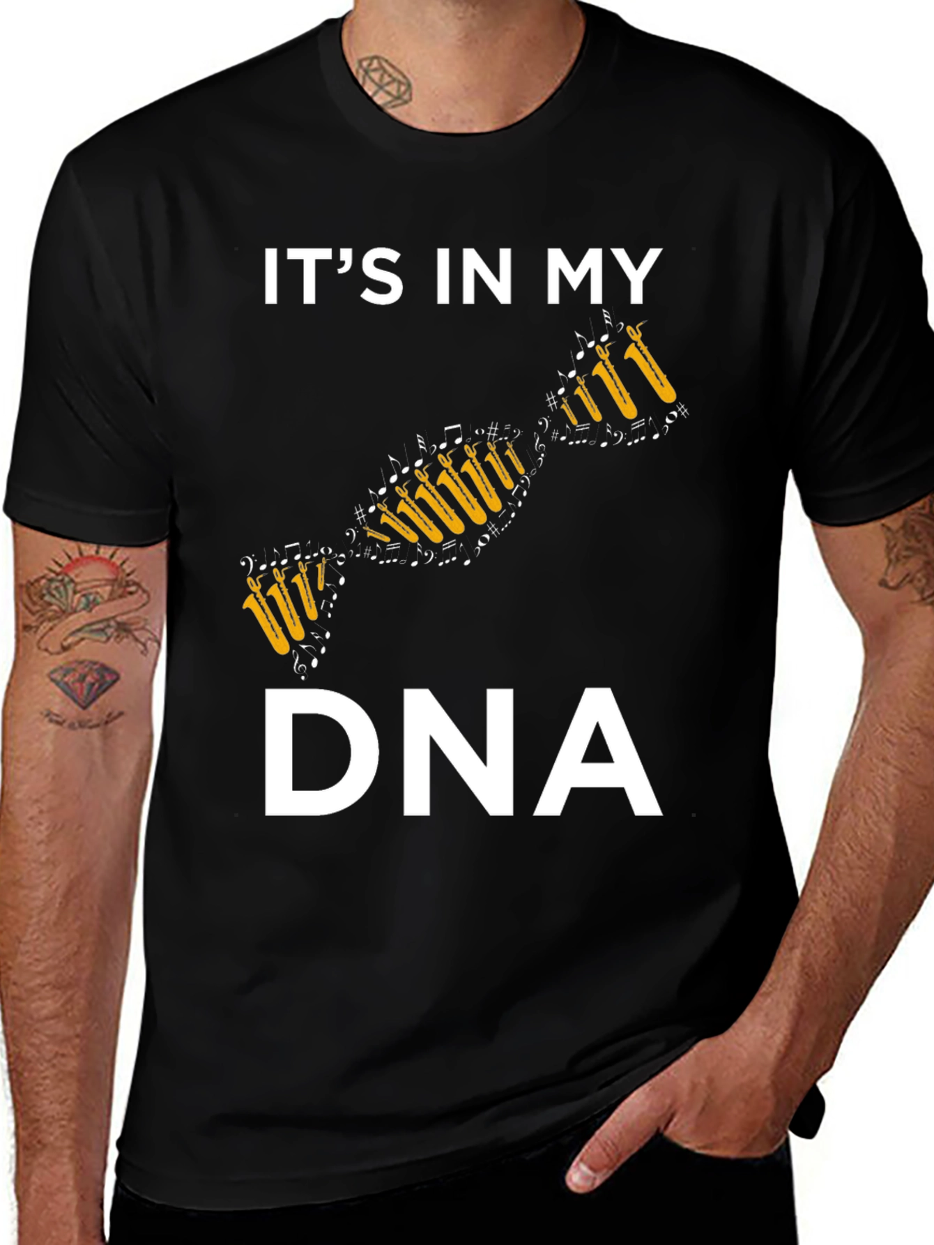 Its In My DNA Saxophone Music T-Shirt