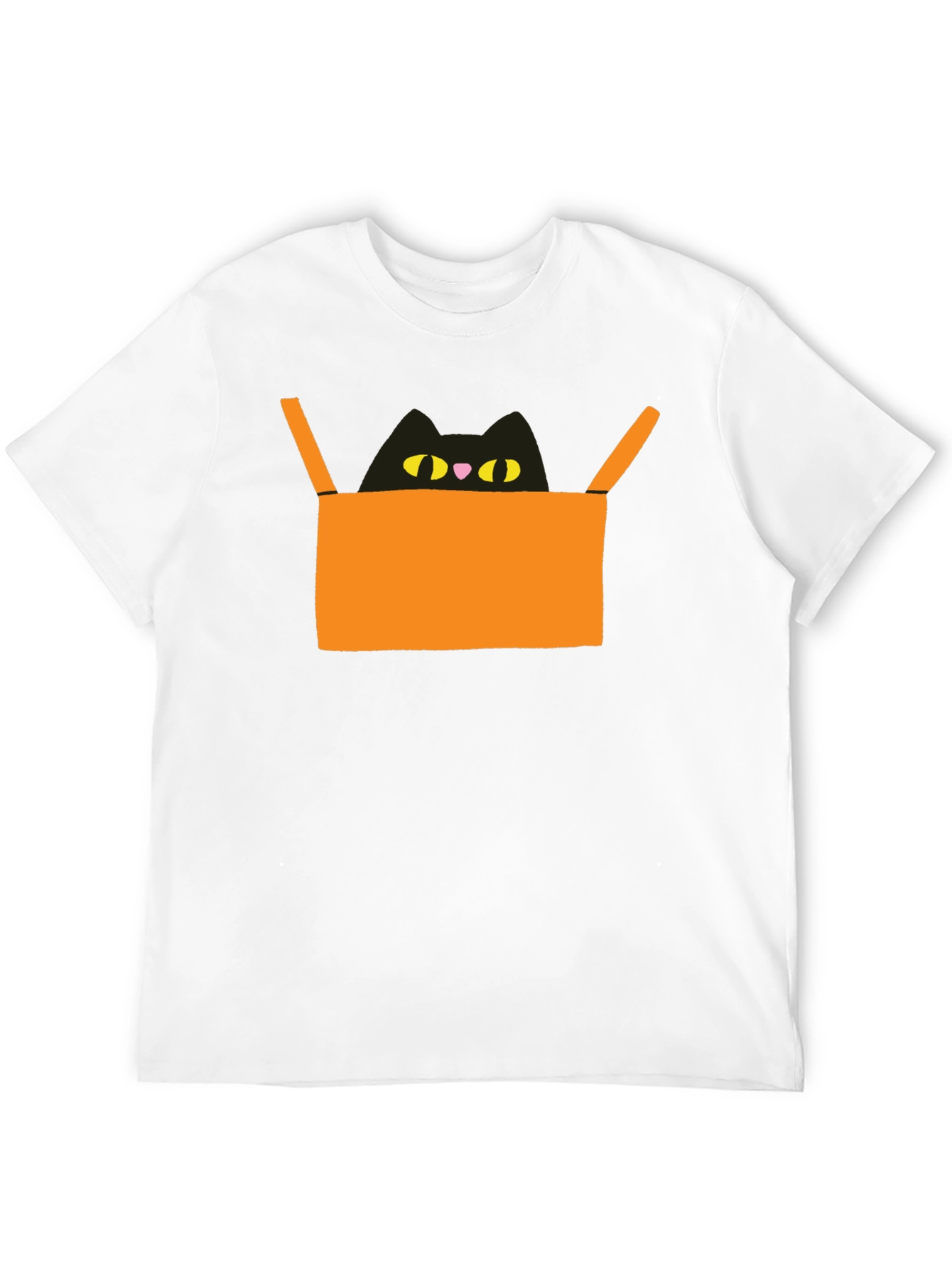 Cat in Box Graphic Tee - Unique Design