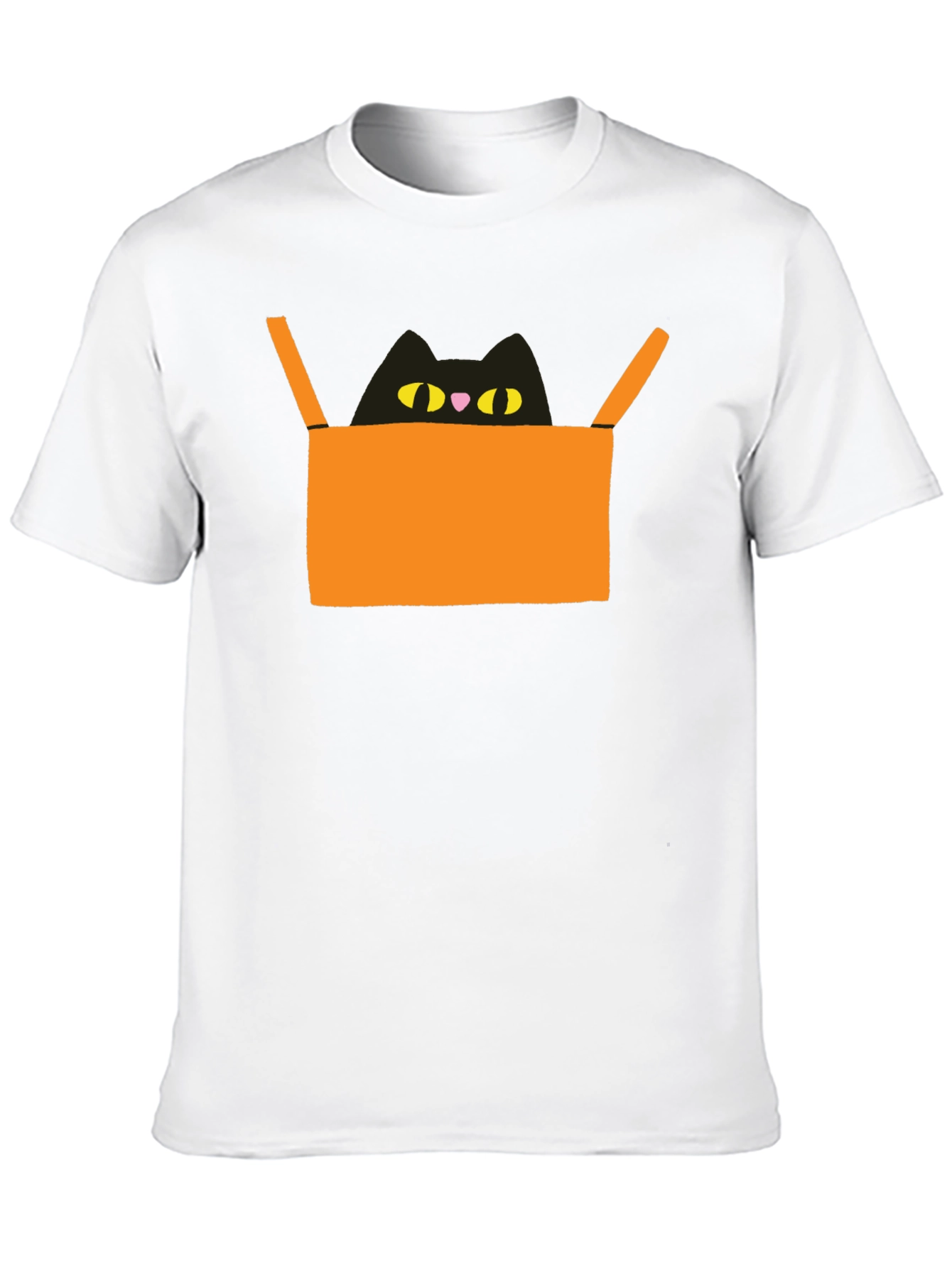 Cat in Box Graphic Tee - Unique Design