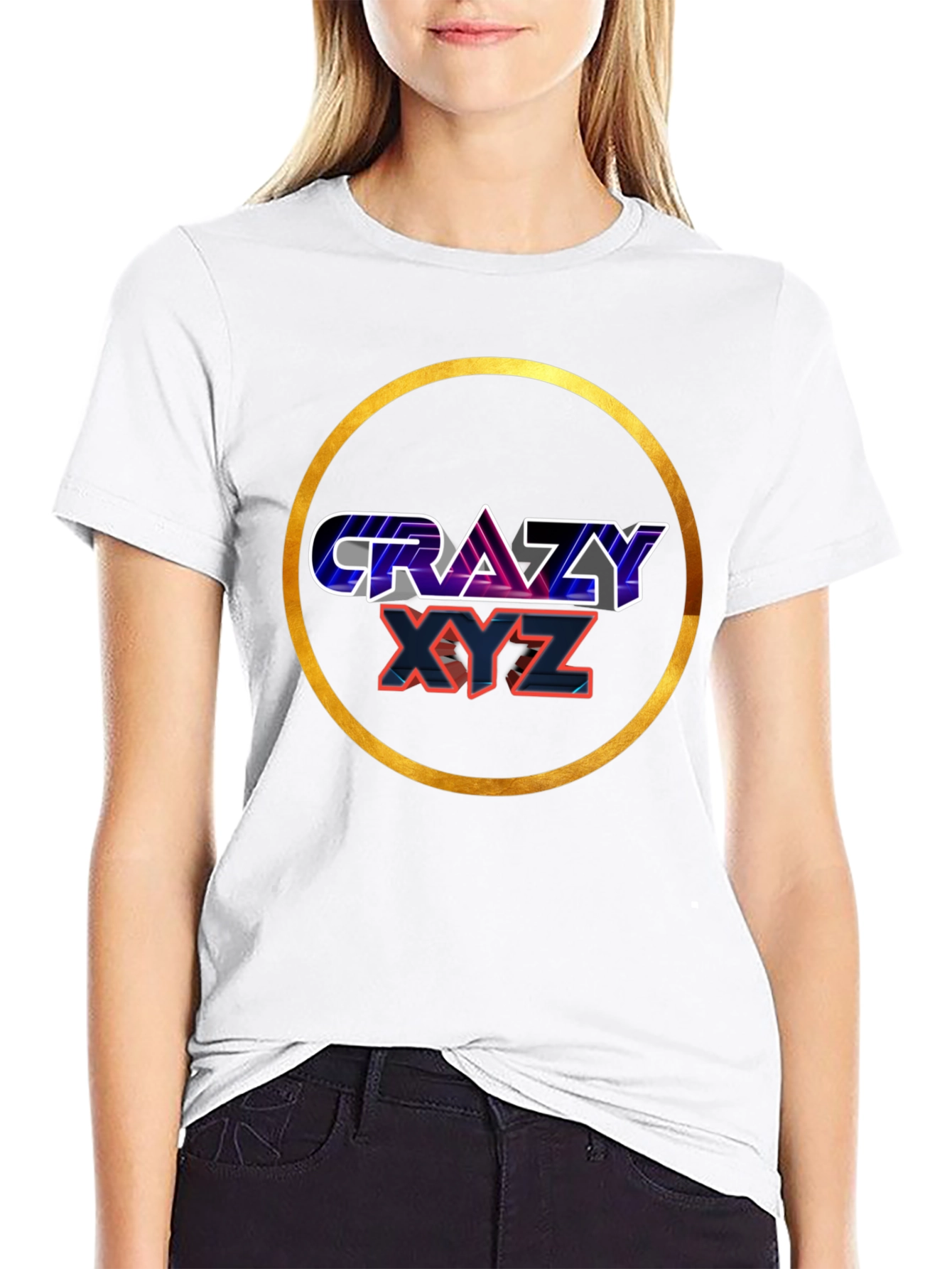 Crazy XYZ Graphic T-Shirt - Black