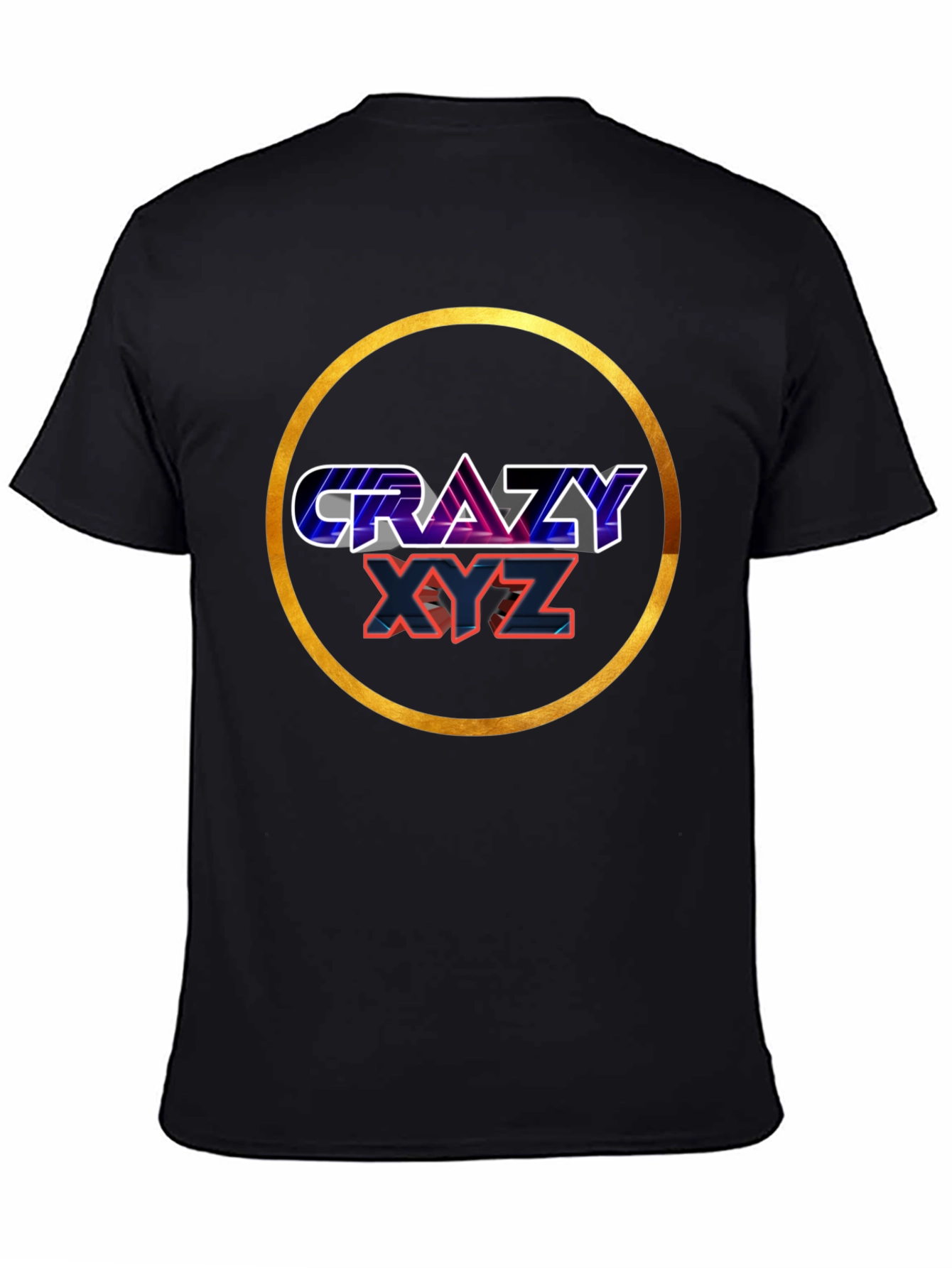 Crazy XYZ Graphic T-Shirt - Black