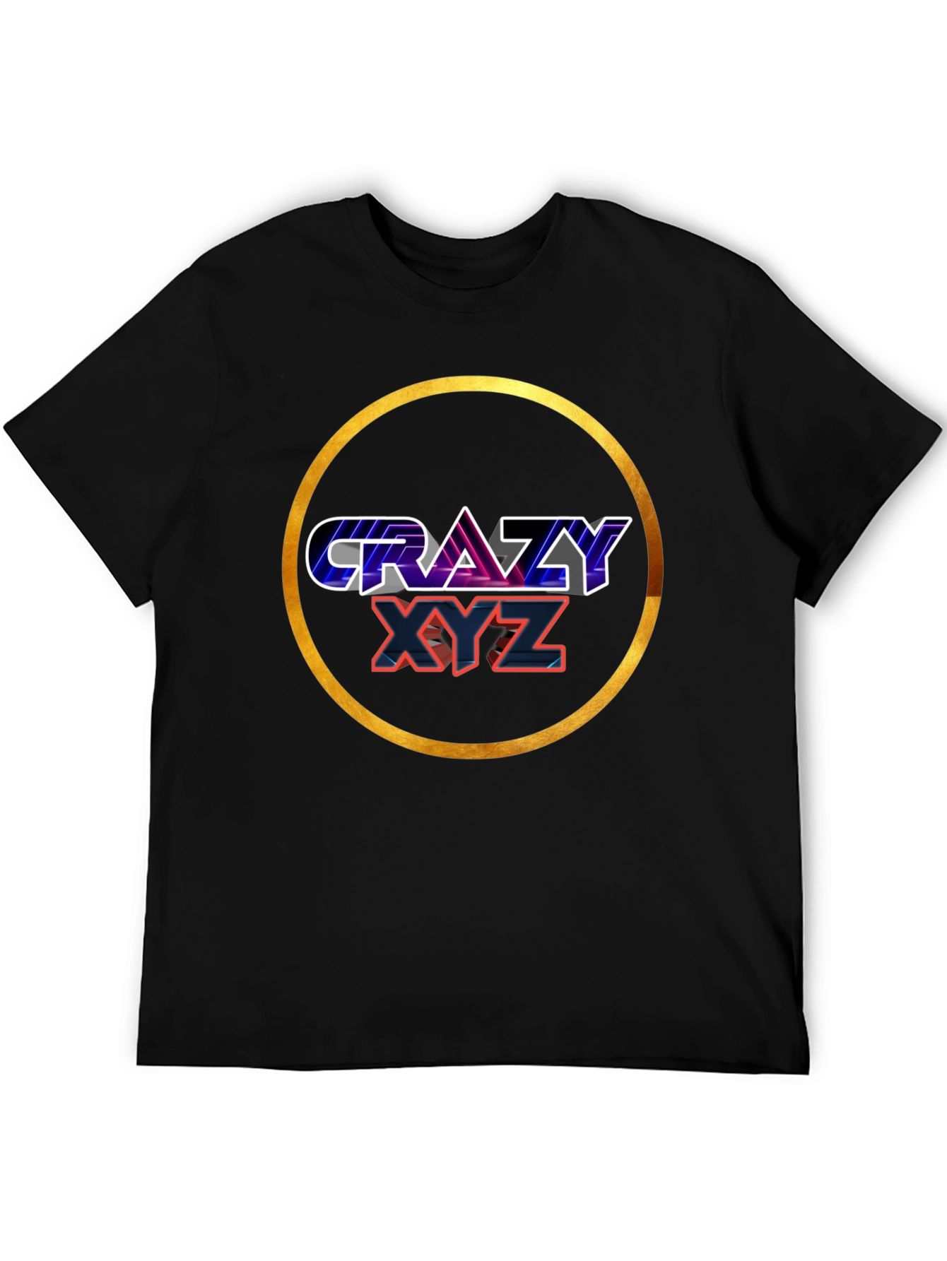 Crazy XYZ Graphic T-Shirt - Black
