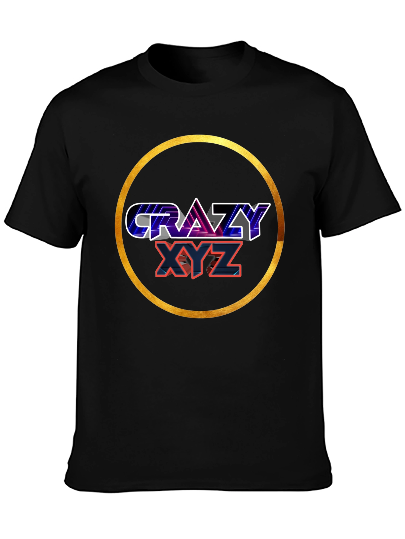 Crazy XYZ Graphic T-Shirt - Black