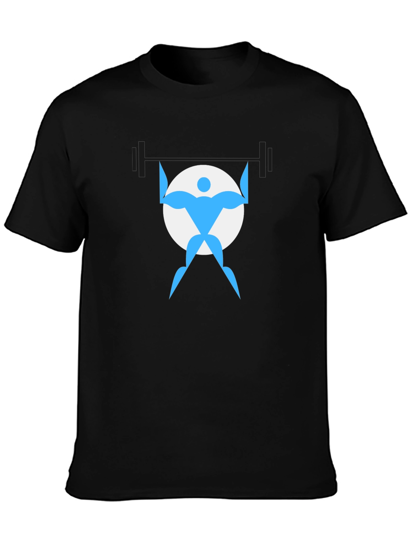 Weightlifter Graphic Tee - Black Cotton Shirt