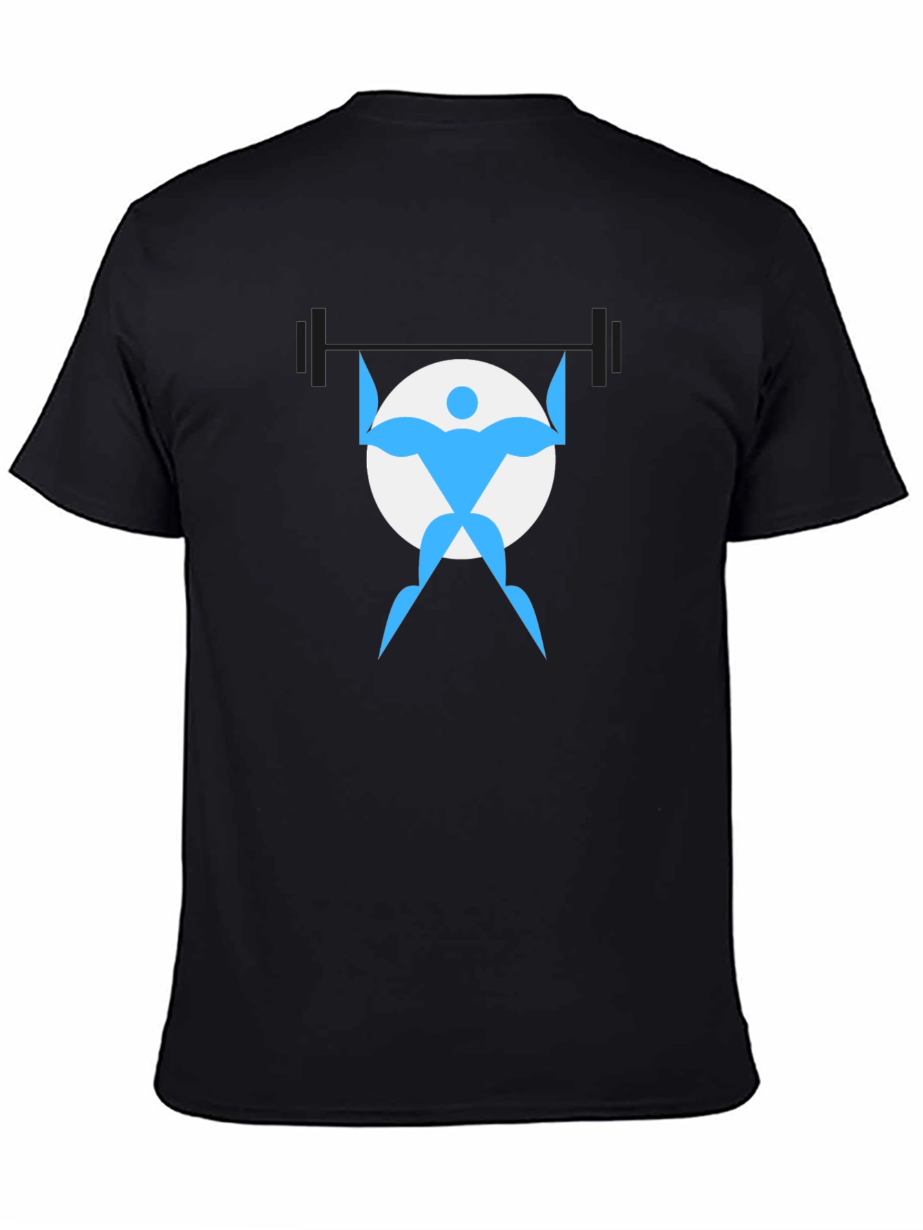 Weightlifter Graphic Tee - Black Cotton Shirt