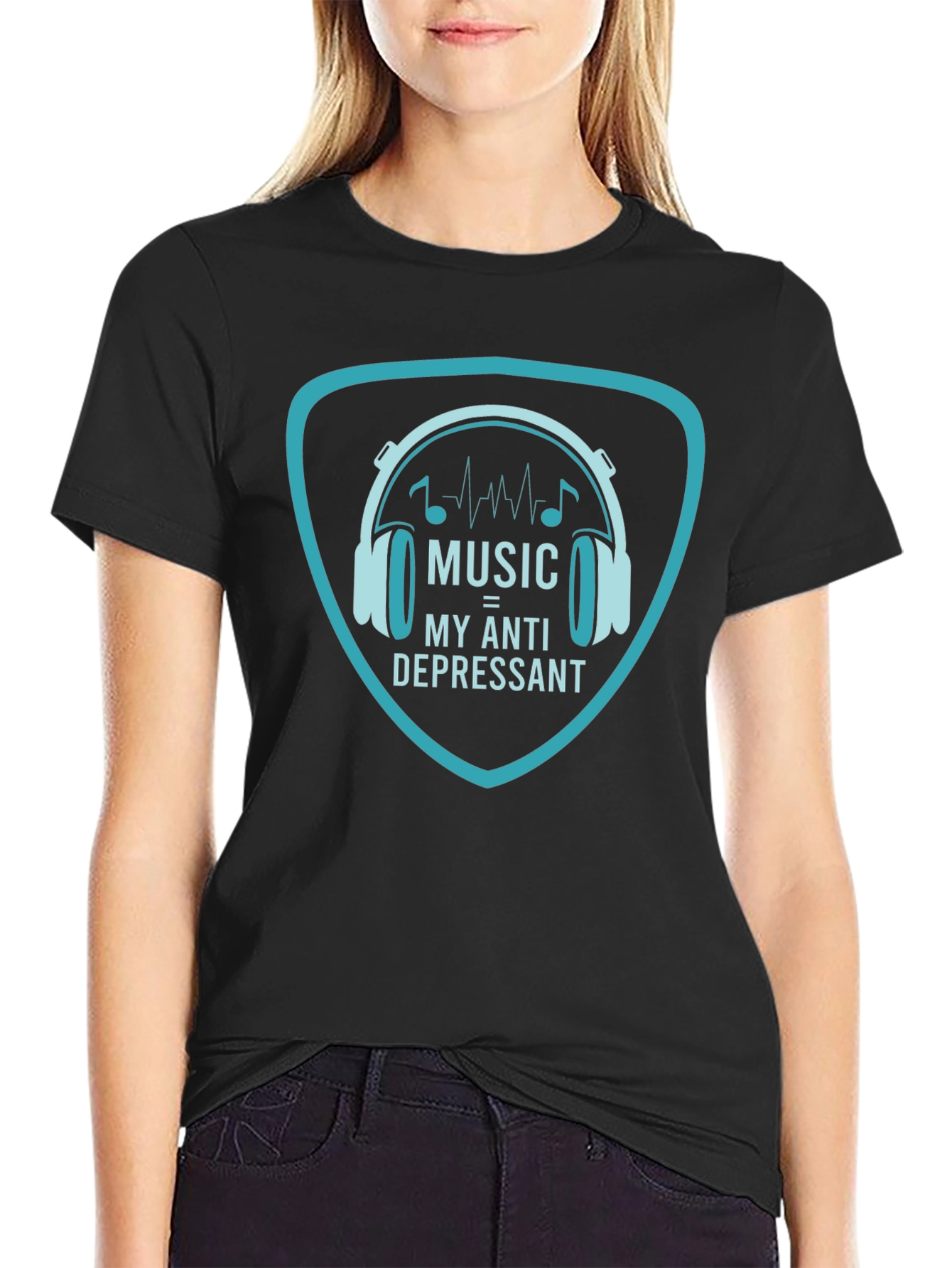 Music is My Anti-Depressant Graphic Tee