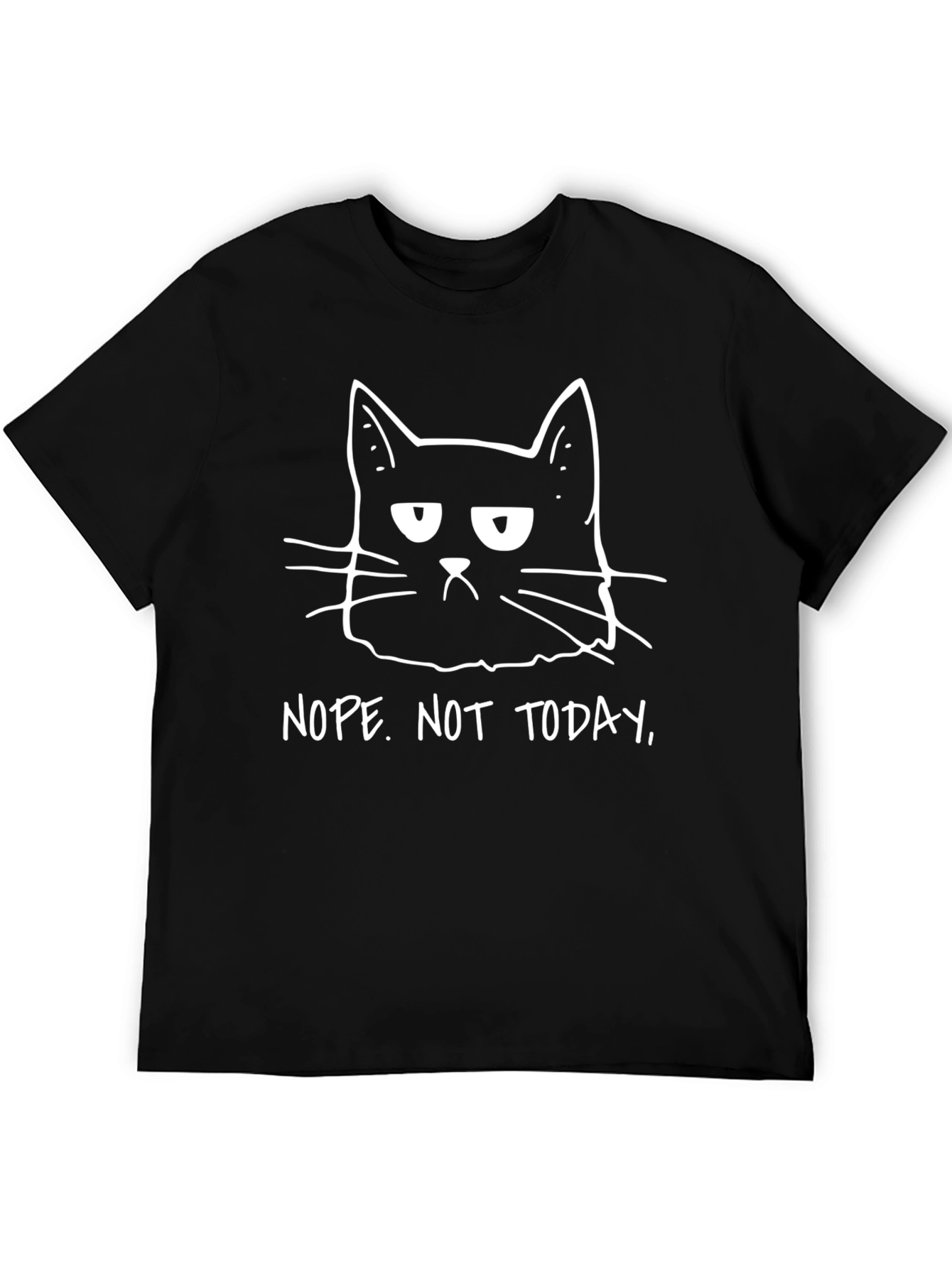 Grumpy Cat Tee - Nope. Not Today Slogan T-Shirt
