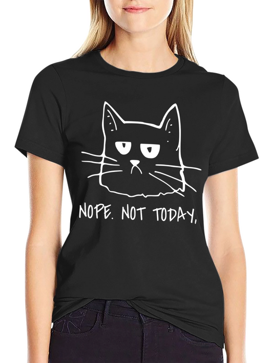 Grumpy Cat Tee - Nope. Not Today Slogan T-Shirt