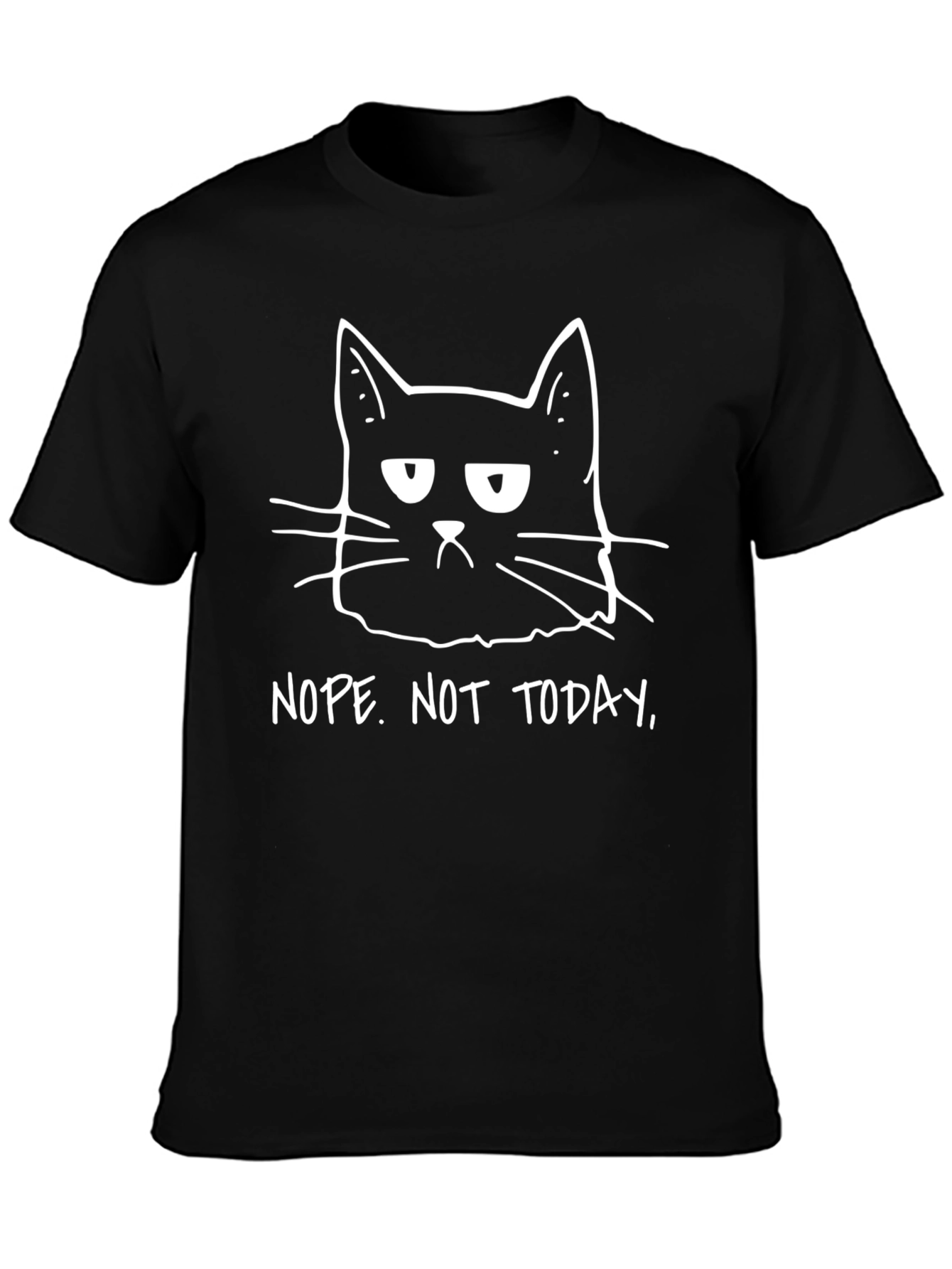 Grumpy Cat Tee - Nope. Not Today Slogan T-Shirt