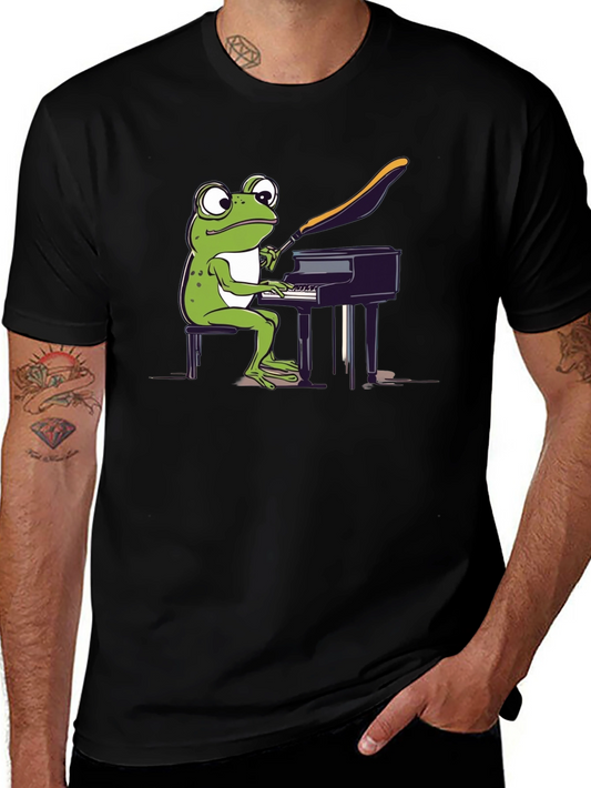 Frog Pianist Graphic Tee