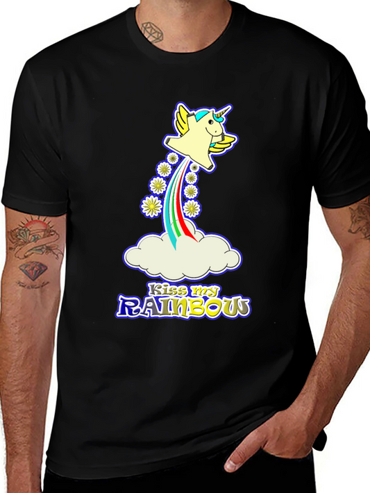 Kiss My Rainbow T-Shirt Unicorn Graphic Tee