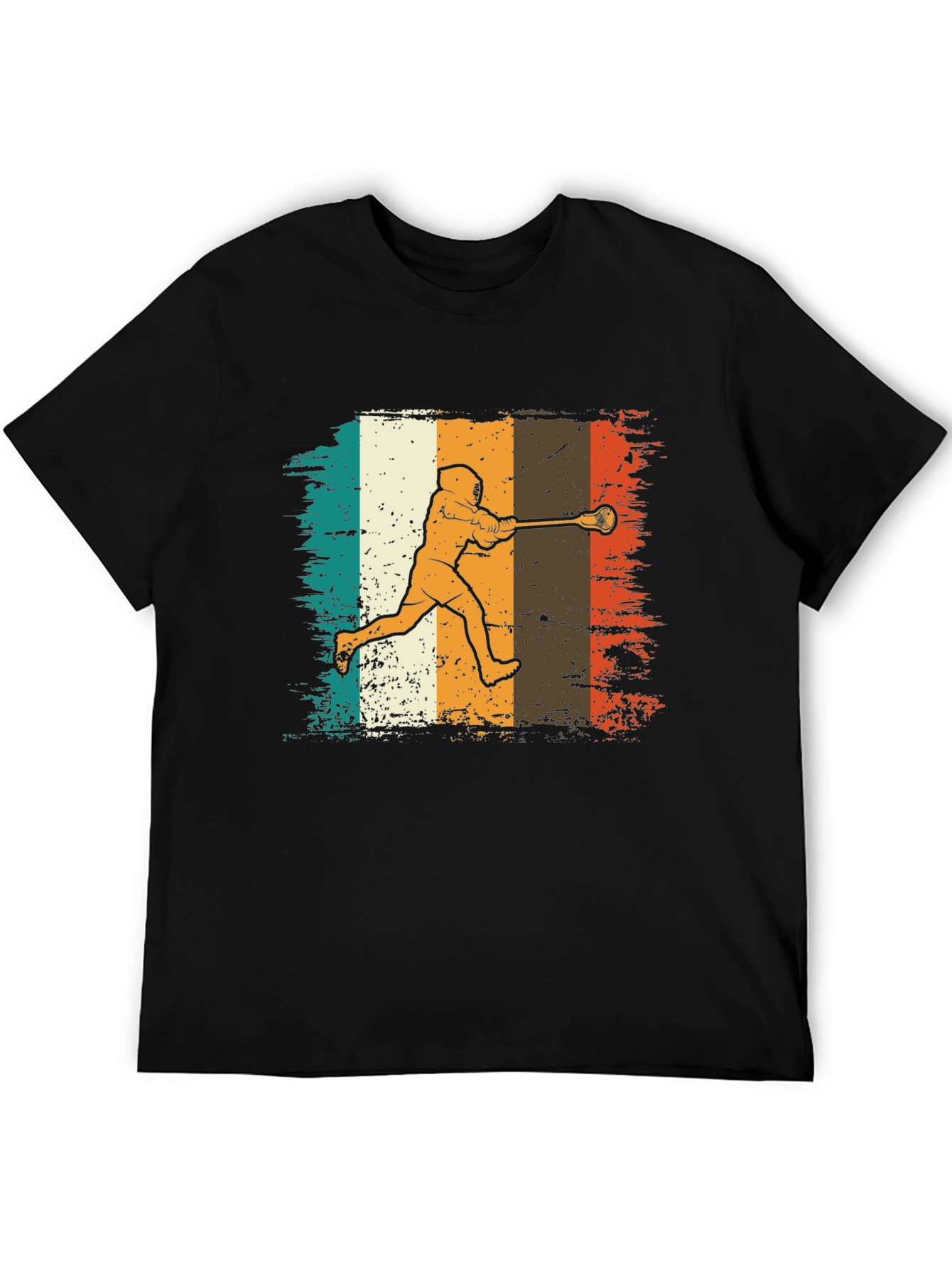 Retro Lacrosse Player Graphic Tee
