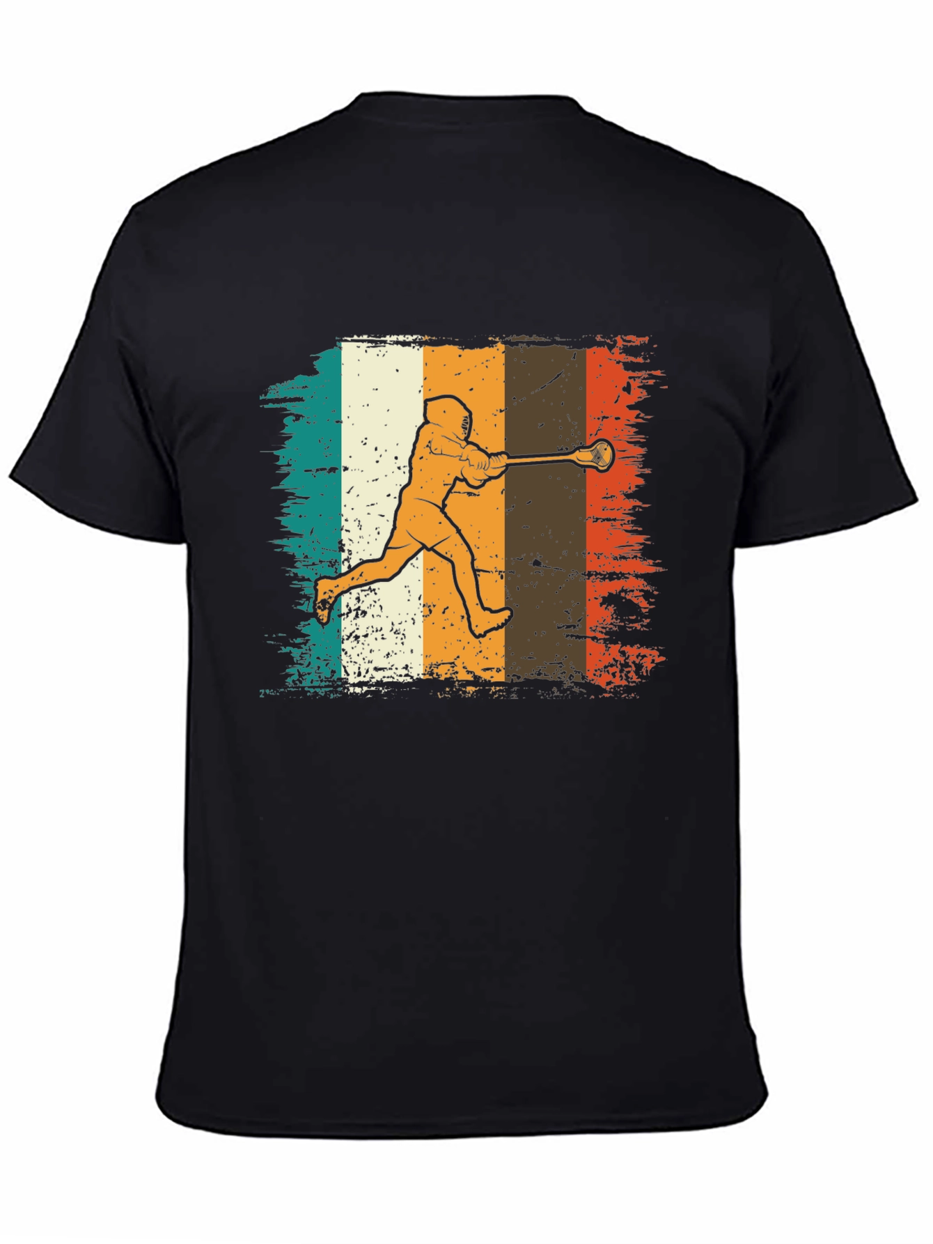 Retro Lacrosse Player Graphic Tee