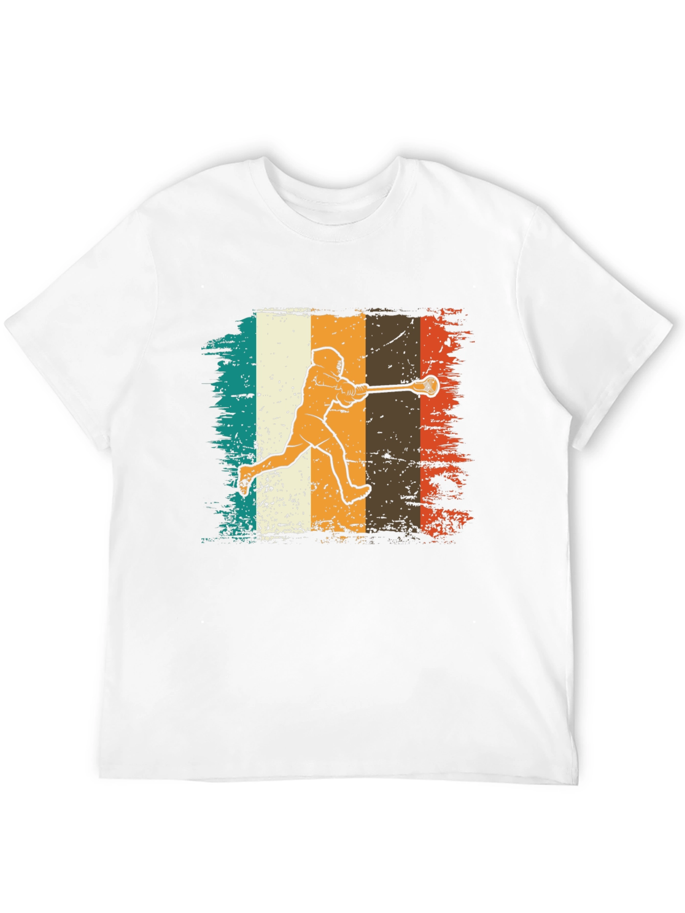 Retro Lacrosse Player Graphic Tee