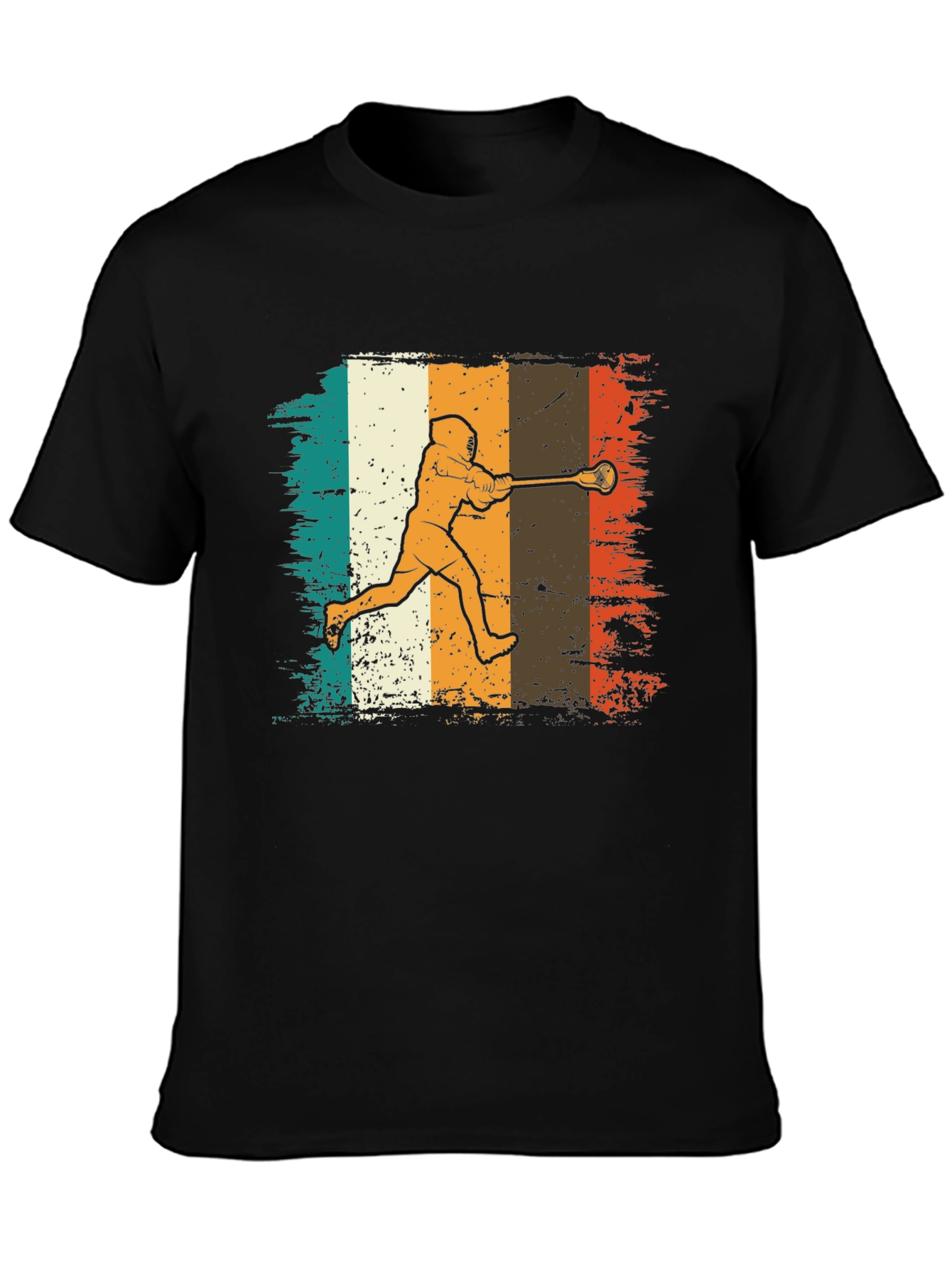 Retro Lacrosse Player Graphic Tee