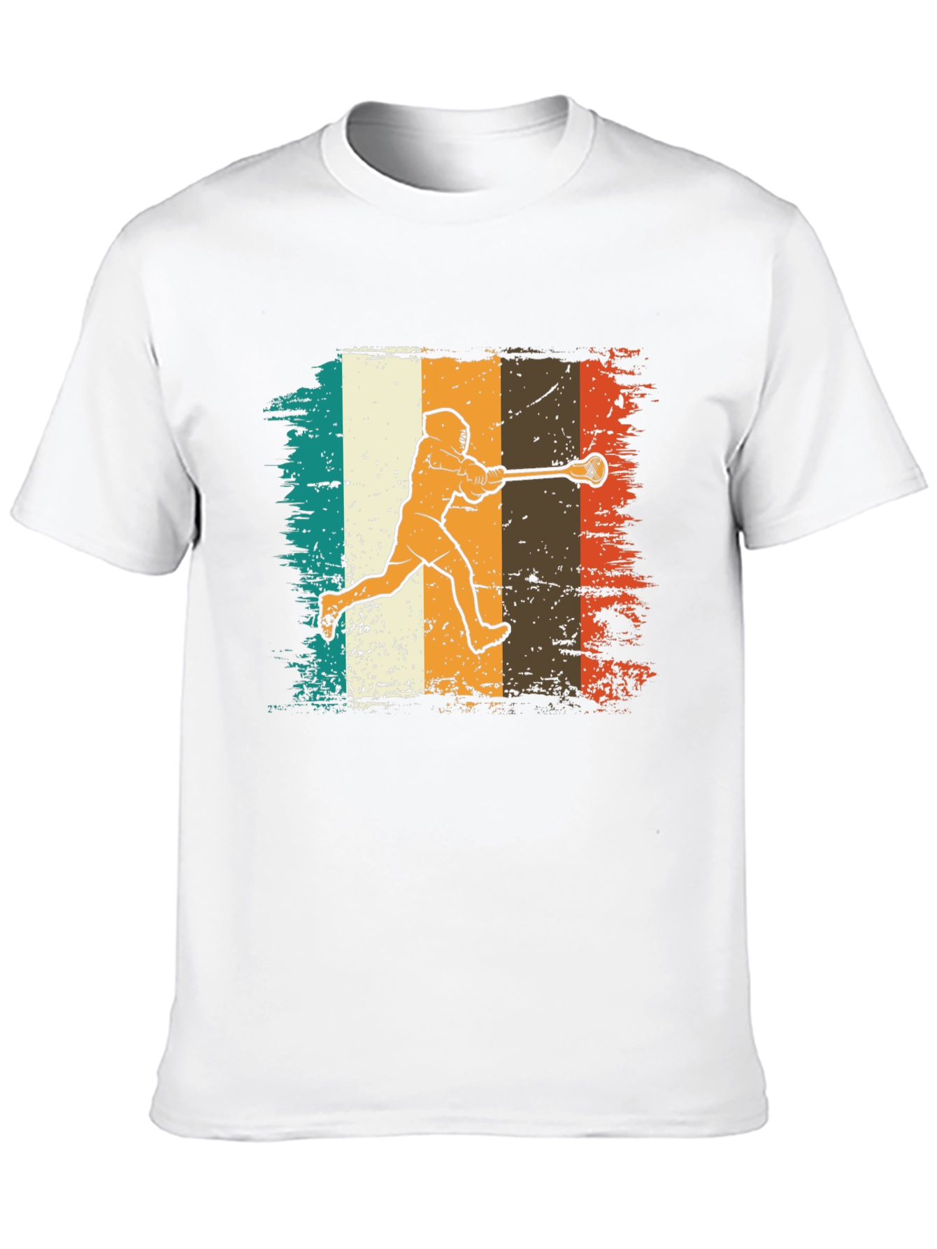 Retro Lacrosse Player Graphic Tee