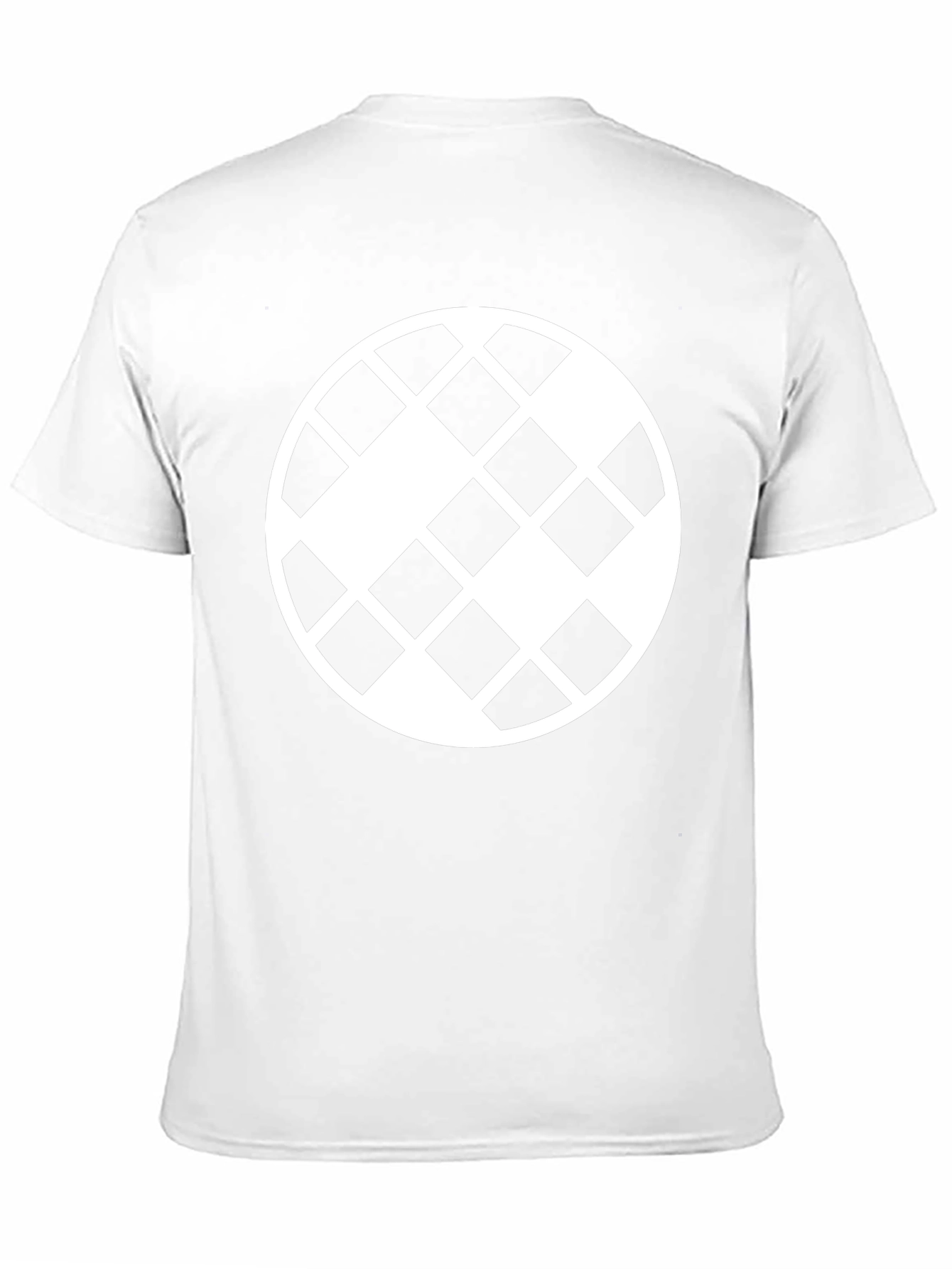 Geometric Pattern Black Crewneck T-Shirt