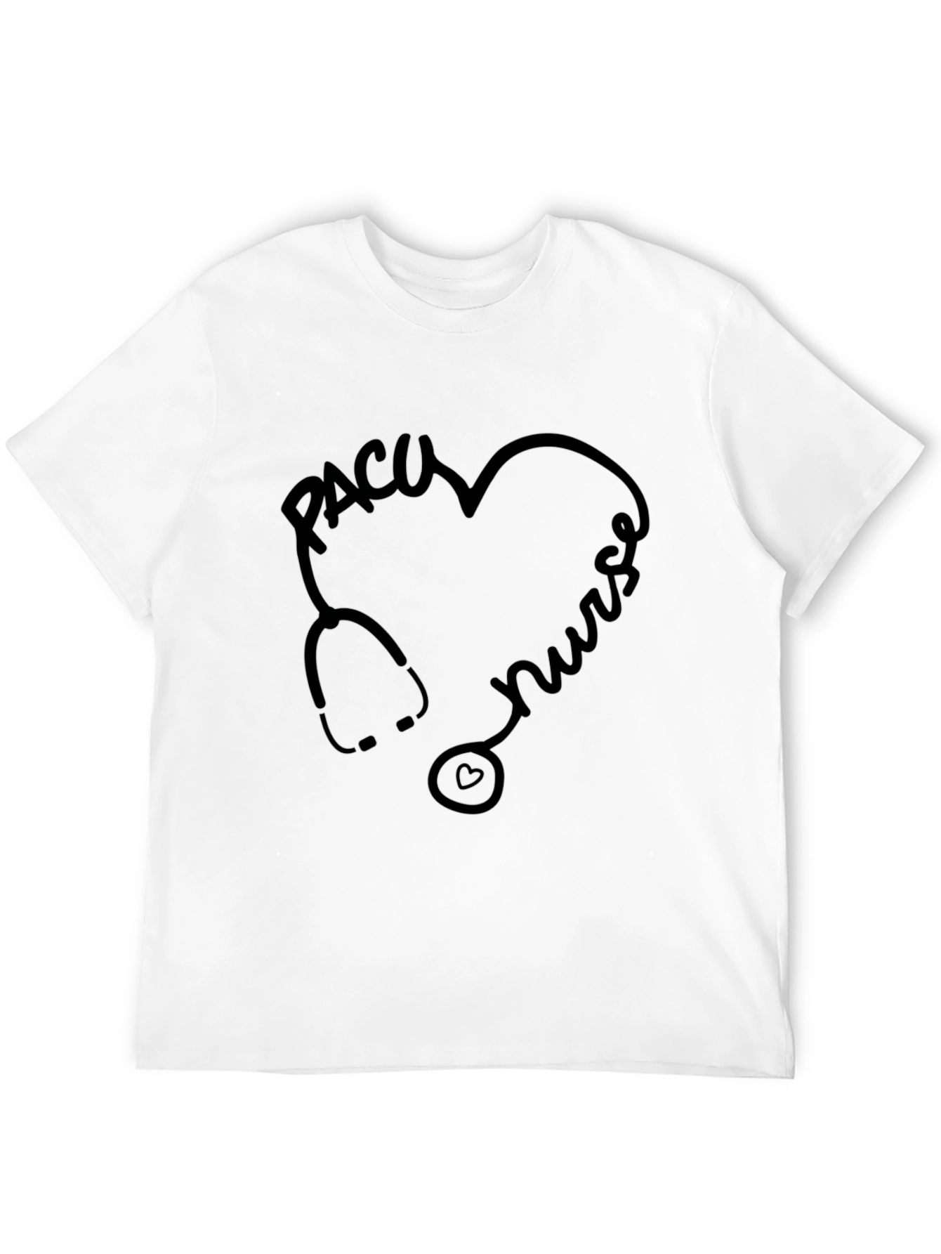 PACU Nurse Stethoscope Heart T-Shirt