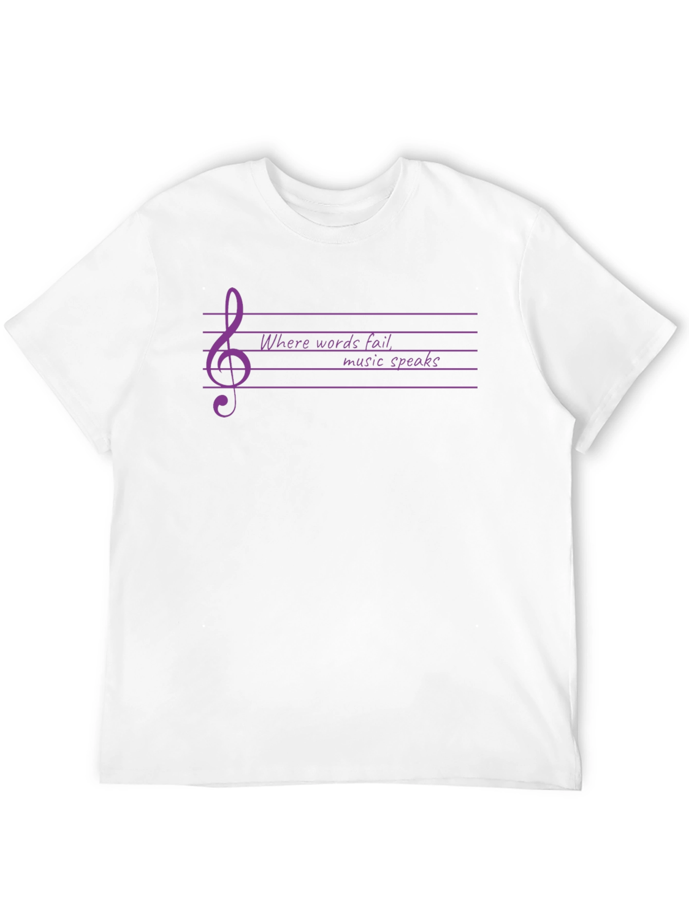 Music Speaks Graphic T-Shirt - Black