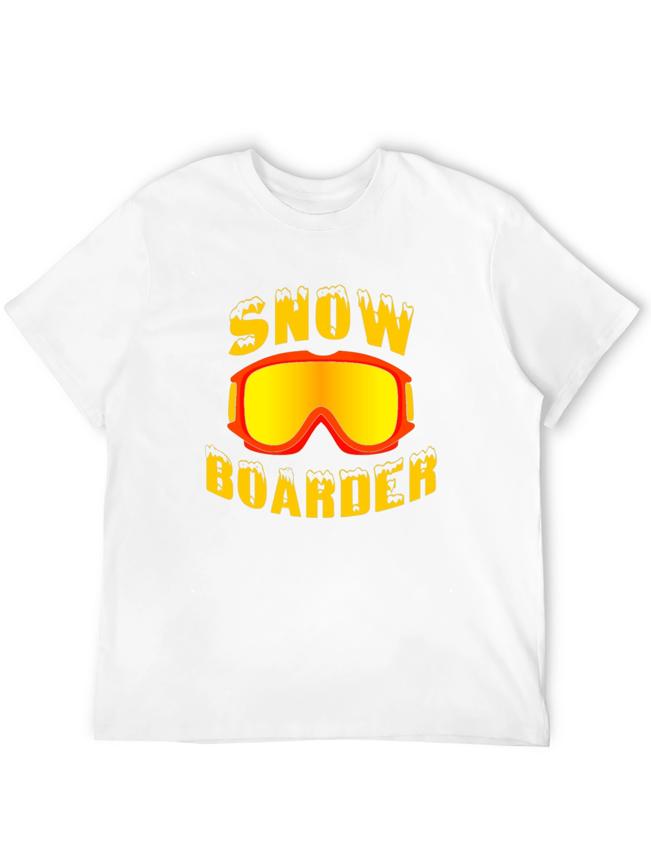Snow Boarder Graphic Tee - Black Cotton T-Shirt