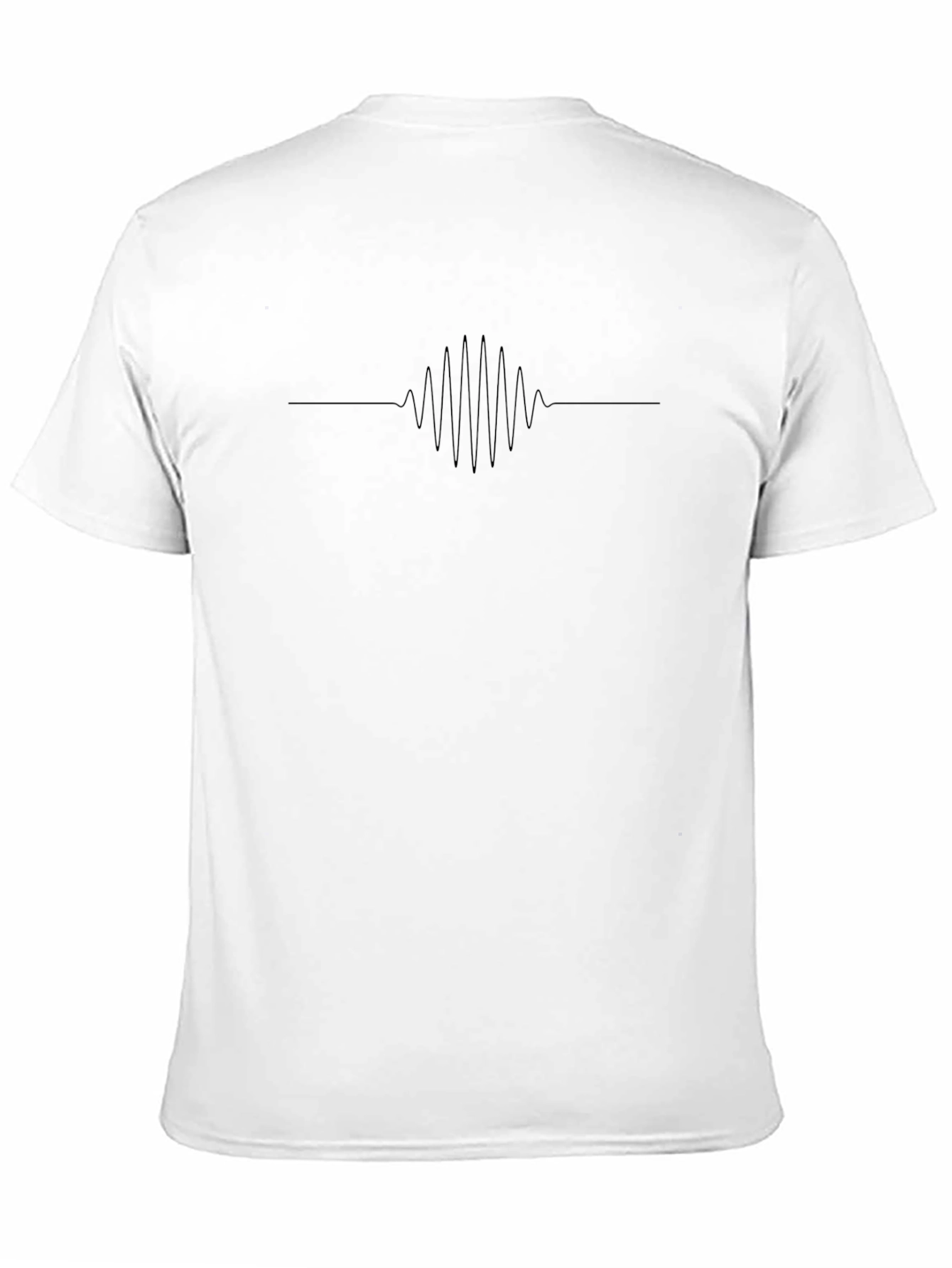 Minimalist Black Tee with Graphic Line Design