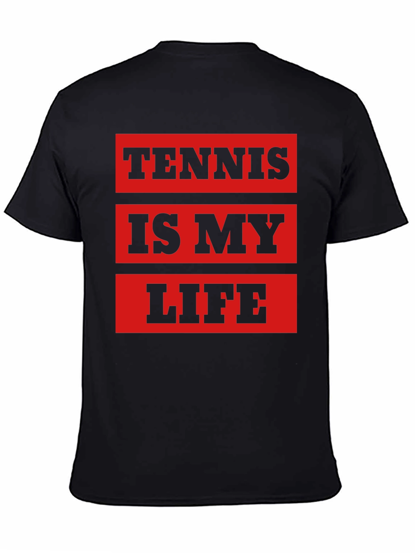 Tennis Is My Life T-Shirt - Black