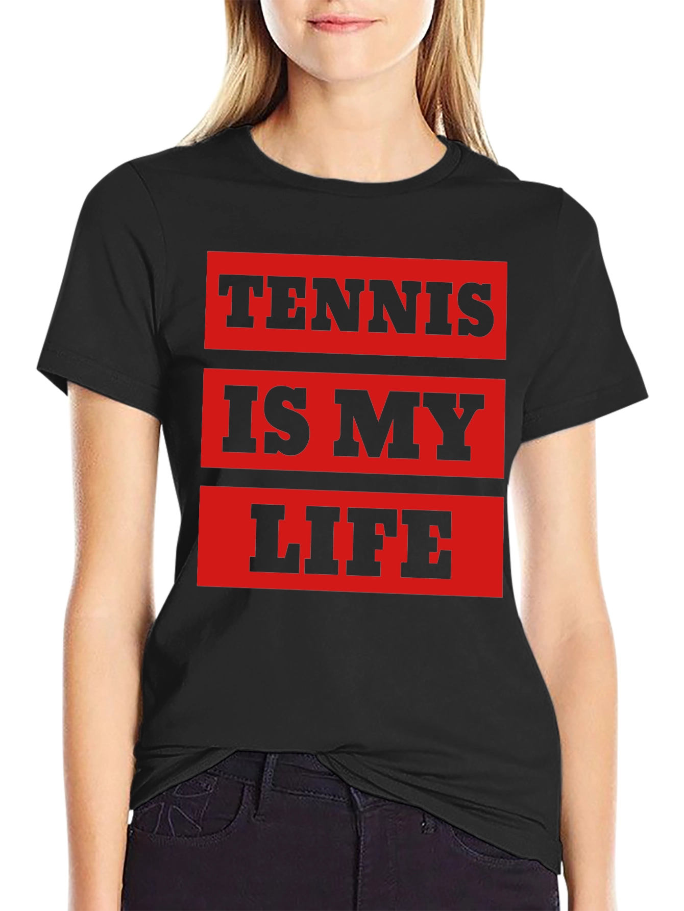 Tennis Is My Life T-Shirt - Black