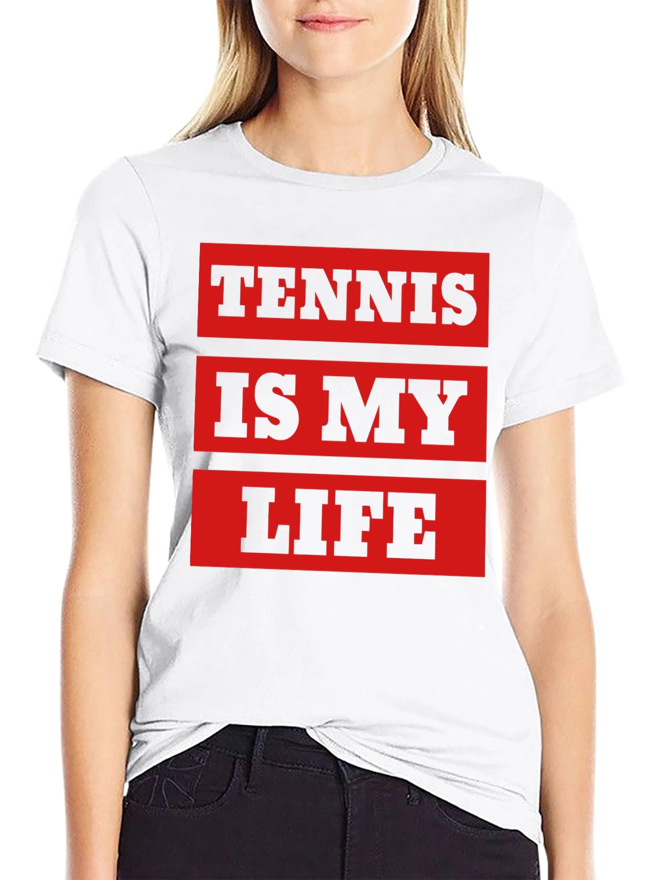 Tennis Is My Life T-Shirt - Black