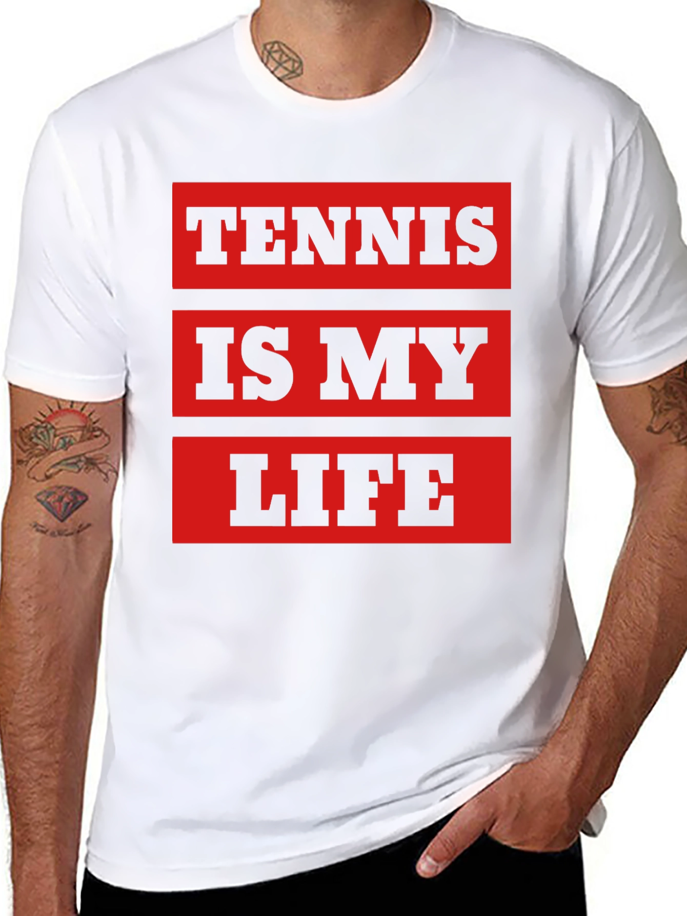 Tennis Is My Life T-Shirt - Black