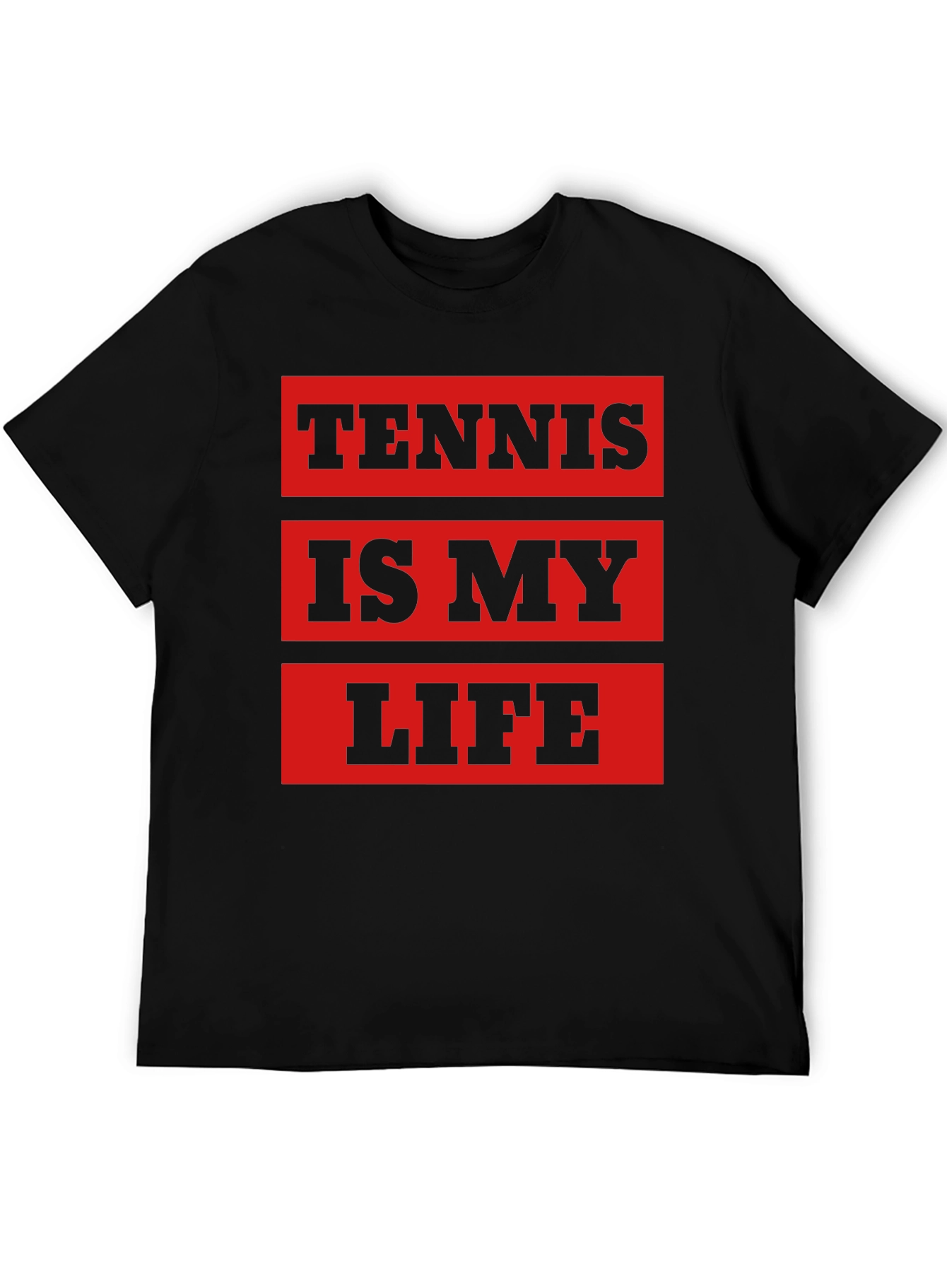 Tennis Is My Life T-Shirt - Black