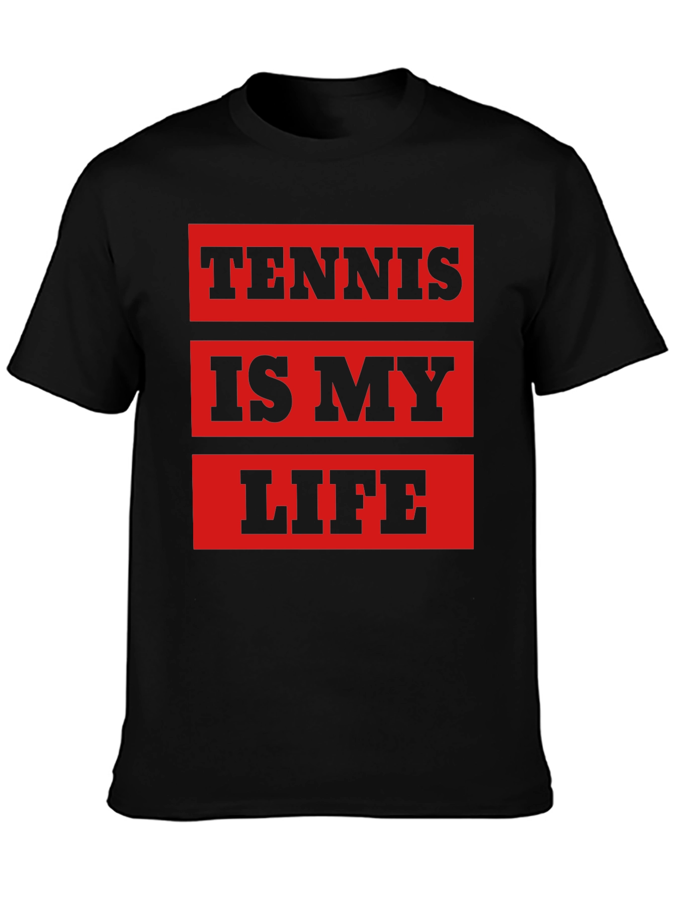 Tennis Is My Life T-Shirt - Black
