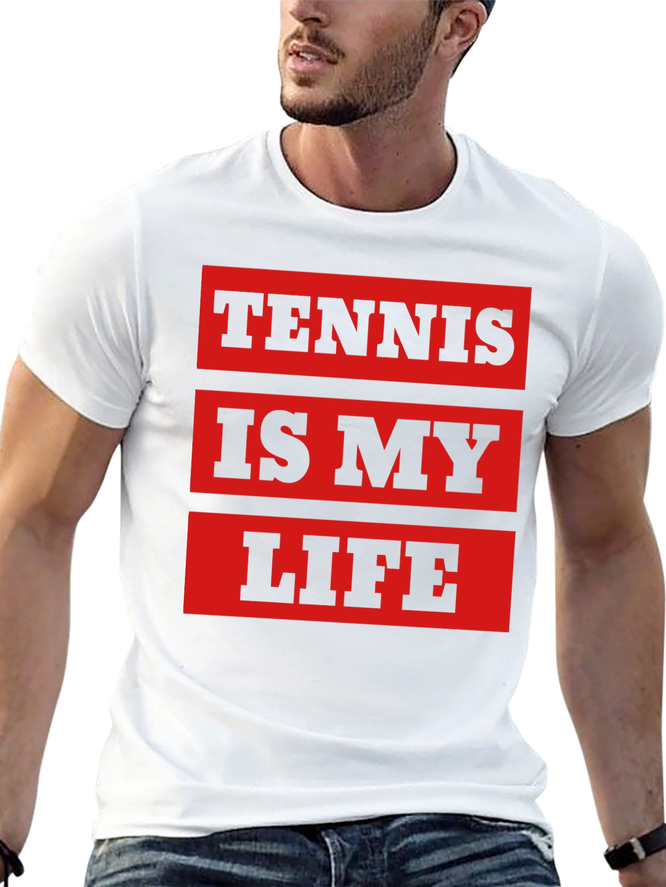 Tennis Is My Life T-Shirt - Black