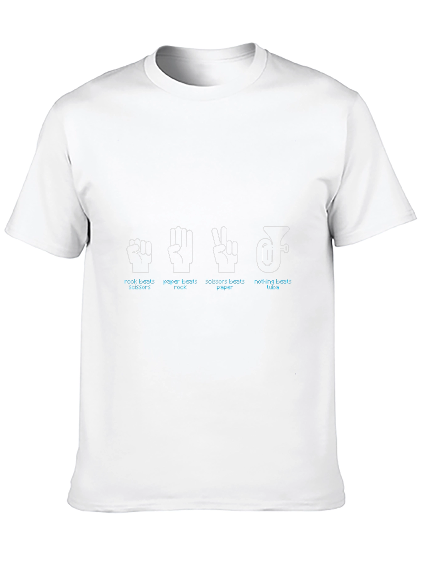 Rock Paper Scissors Tuba Graphic Tee - Black