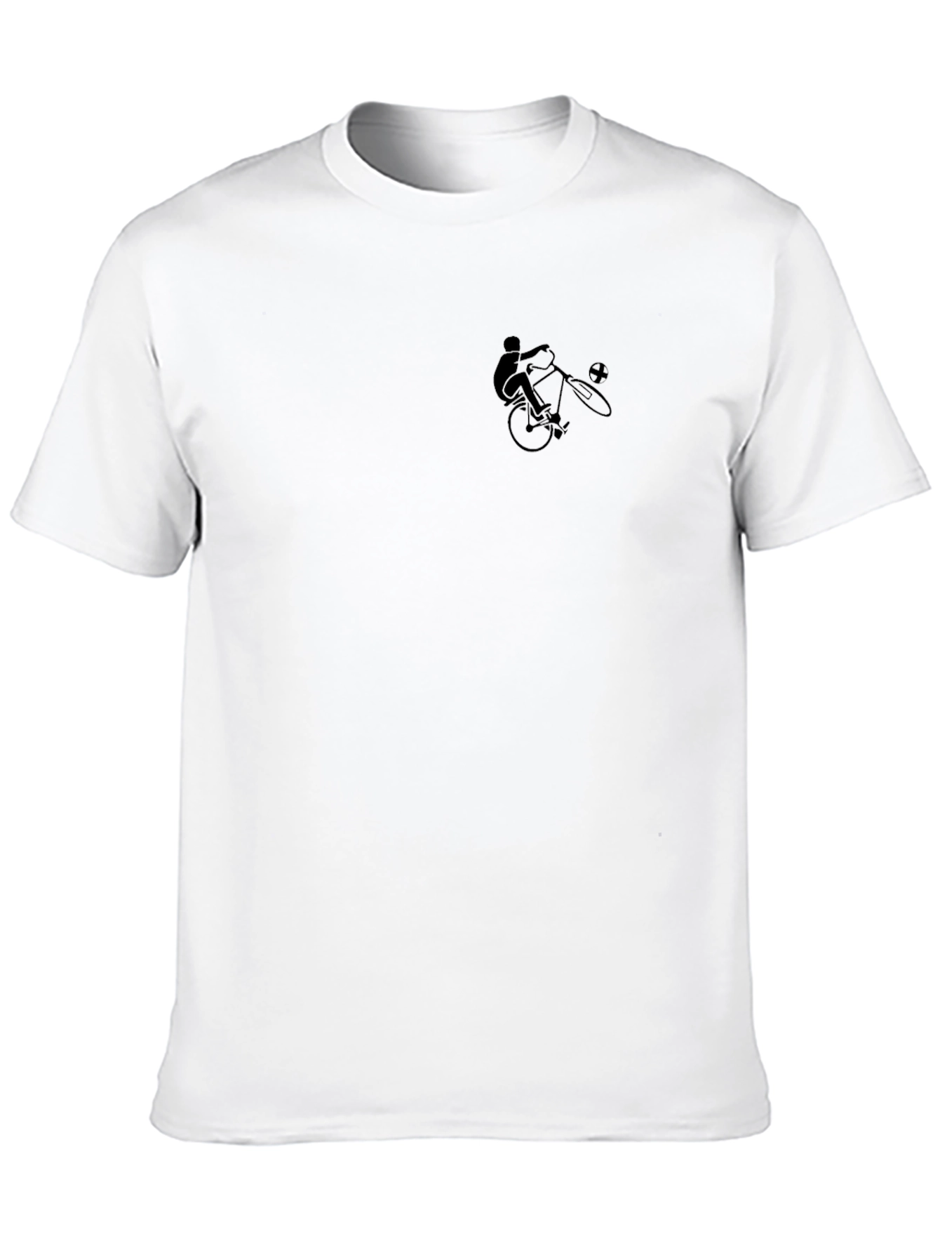 Black Graphic Tee - Cyclist Stunt Design