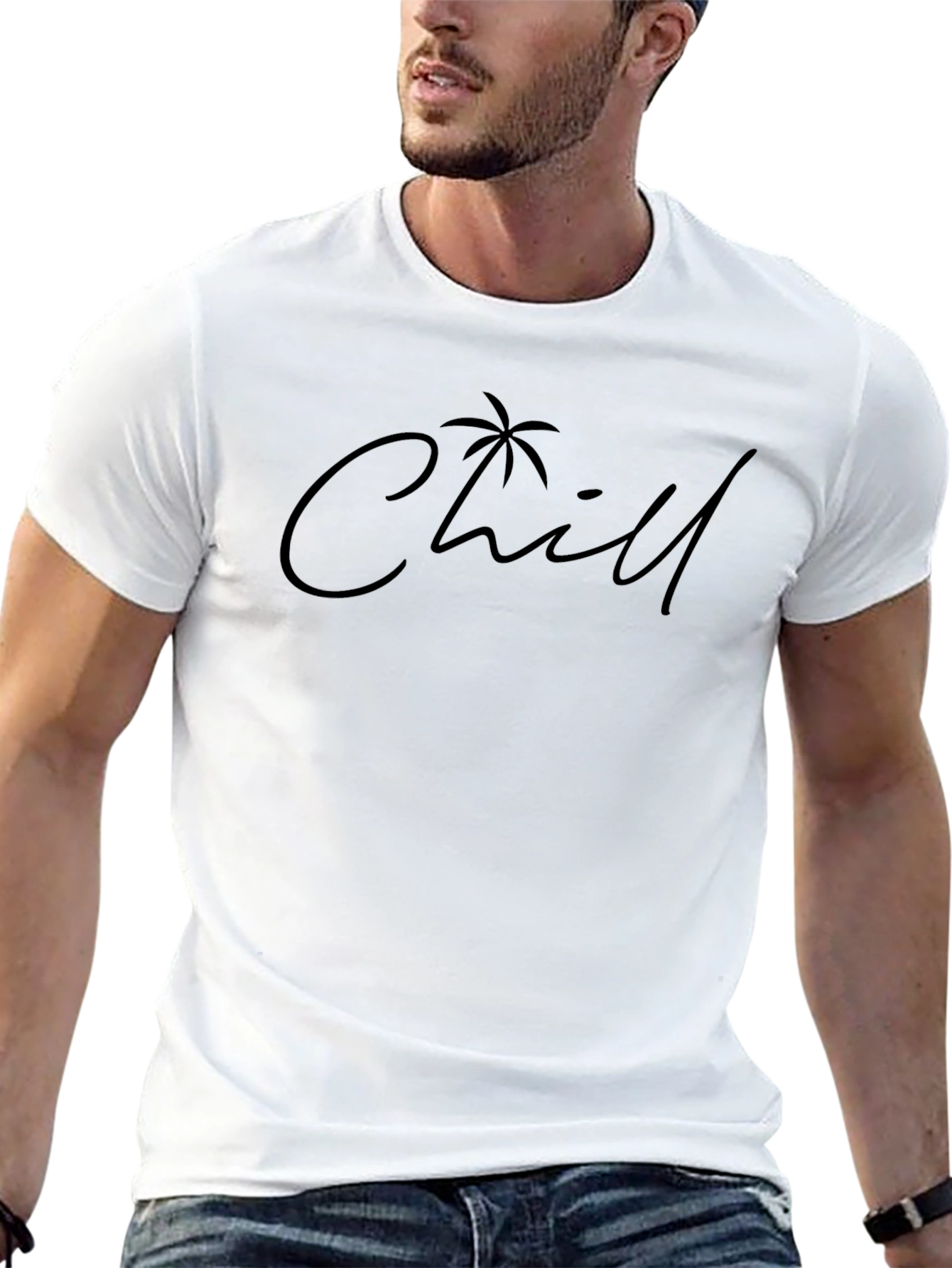 Chill Palm Tree Graphic Tee - Relaxed Vibe