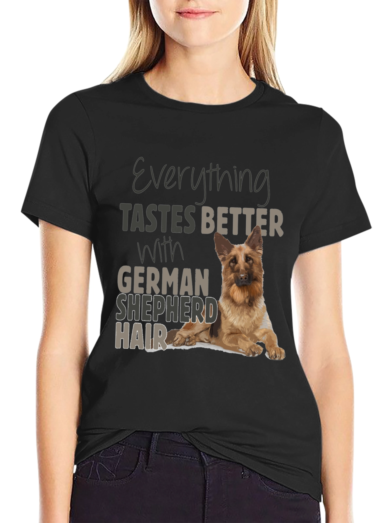 German Shepherd Hair T-Shirt - Funny Dog Lover Tee