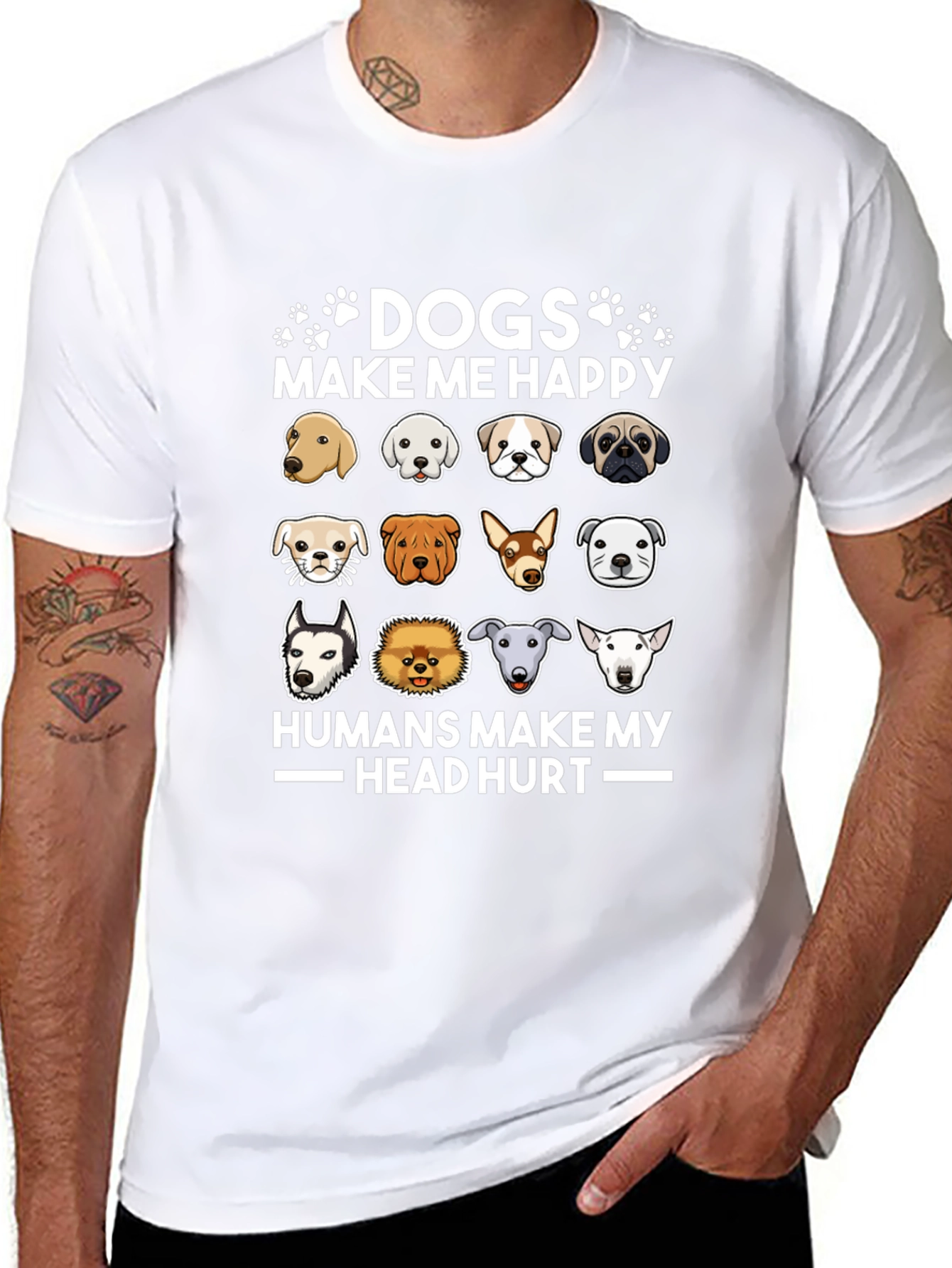 Dogs Make Me Happy T-Shirt