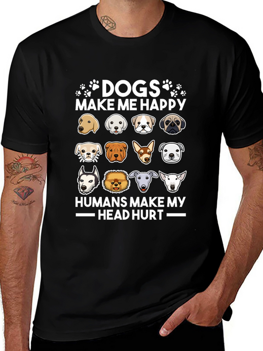 Dogs Make Me Happy T-Shirt