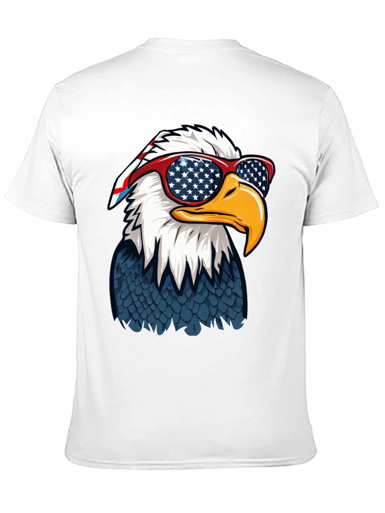 Patriotic Eagle T-Shirt with USA Flag Glasses