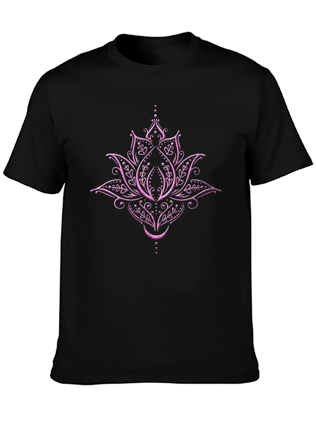 Lotus Blossom Graphic Tee - Black