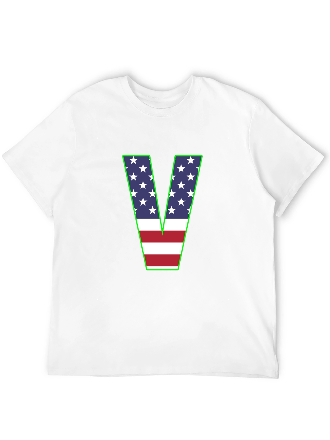 American Flag V-Neck T-Shirt