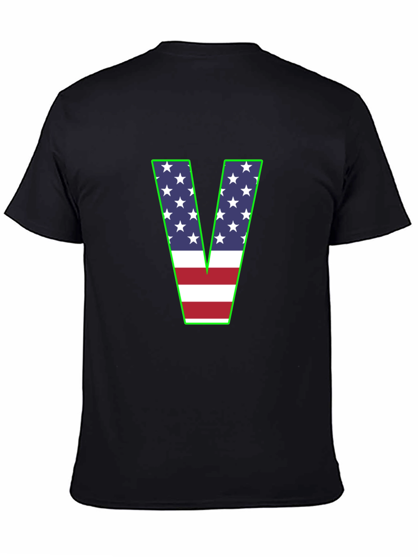 American Flag V-Neck T-Shirt
