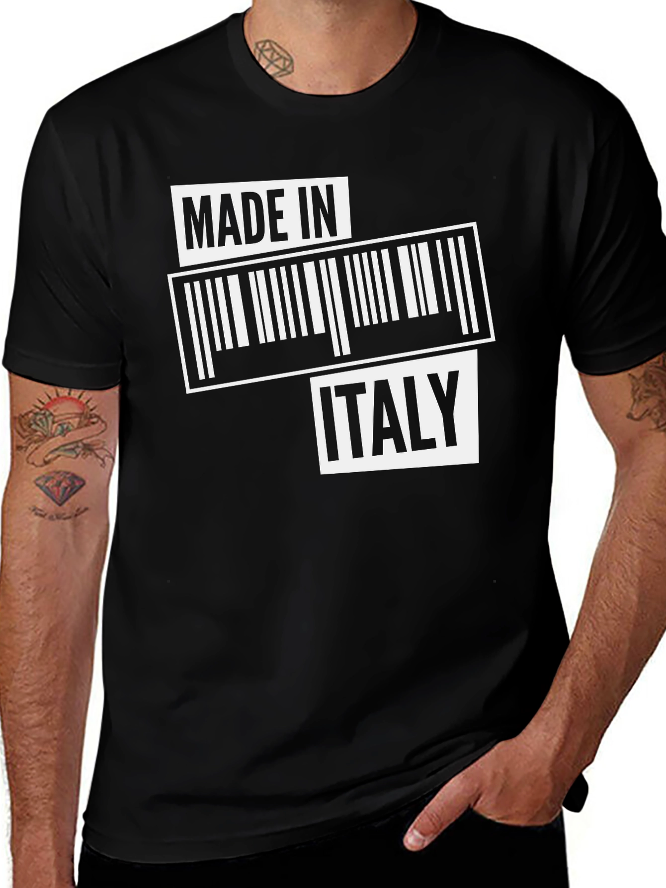 Made In Italy Barcode T-Shirt