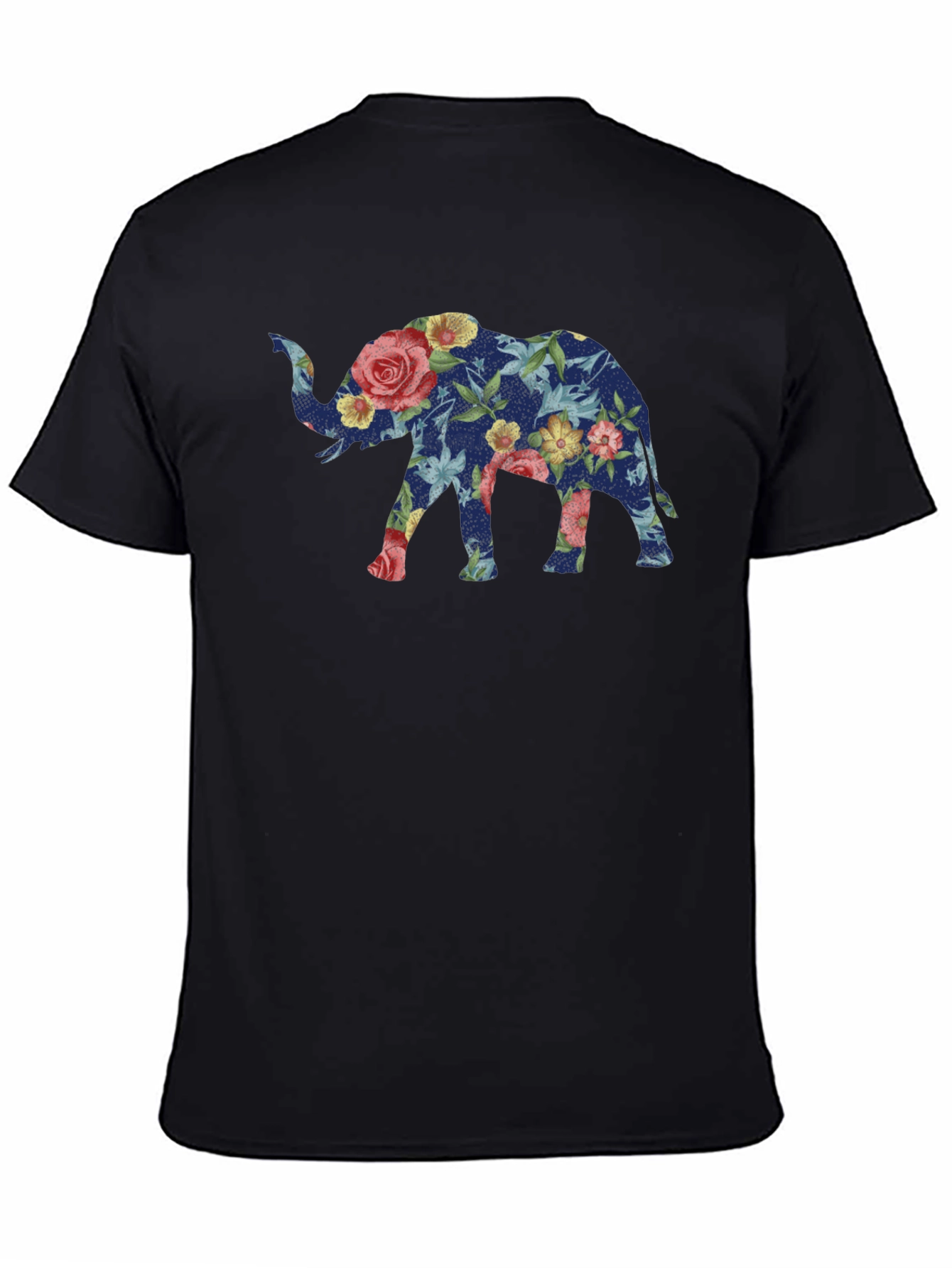 Floral Elephant Graphic Tee - Stylish Mens T-Shirt