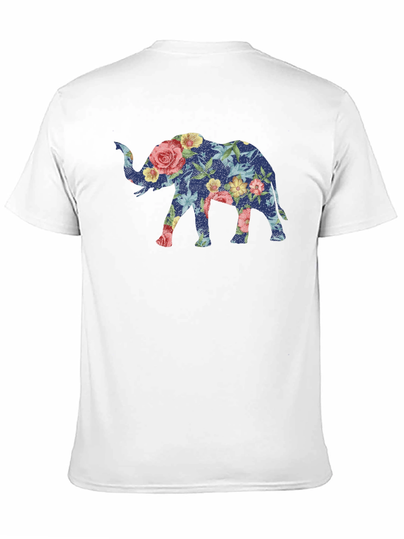 Floral Elephant Graphic Tee - Stylish Mens T-Shirt