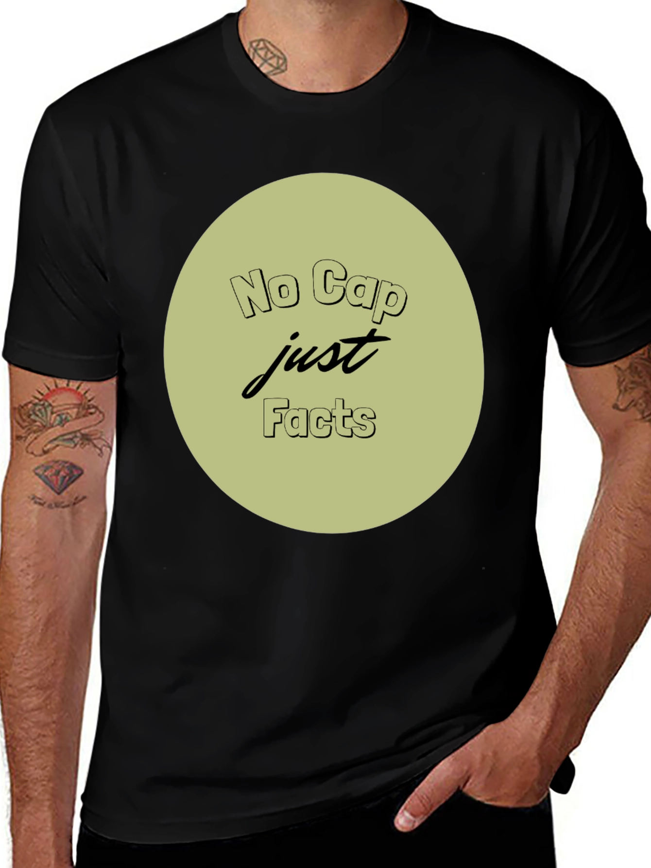 No Cap Just Facts Crew Neck T-Shirt