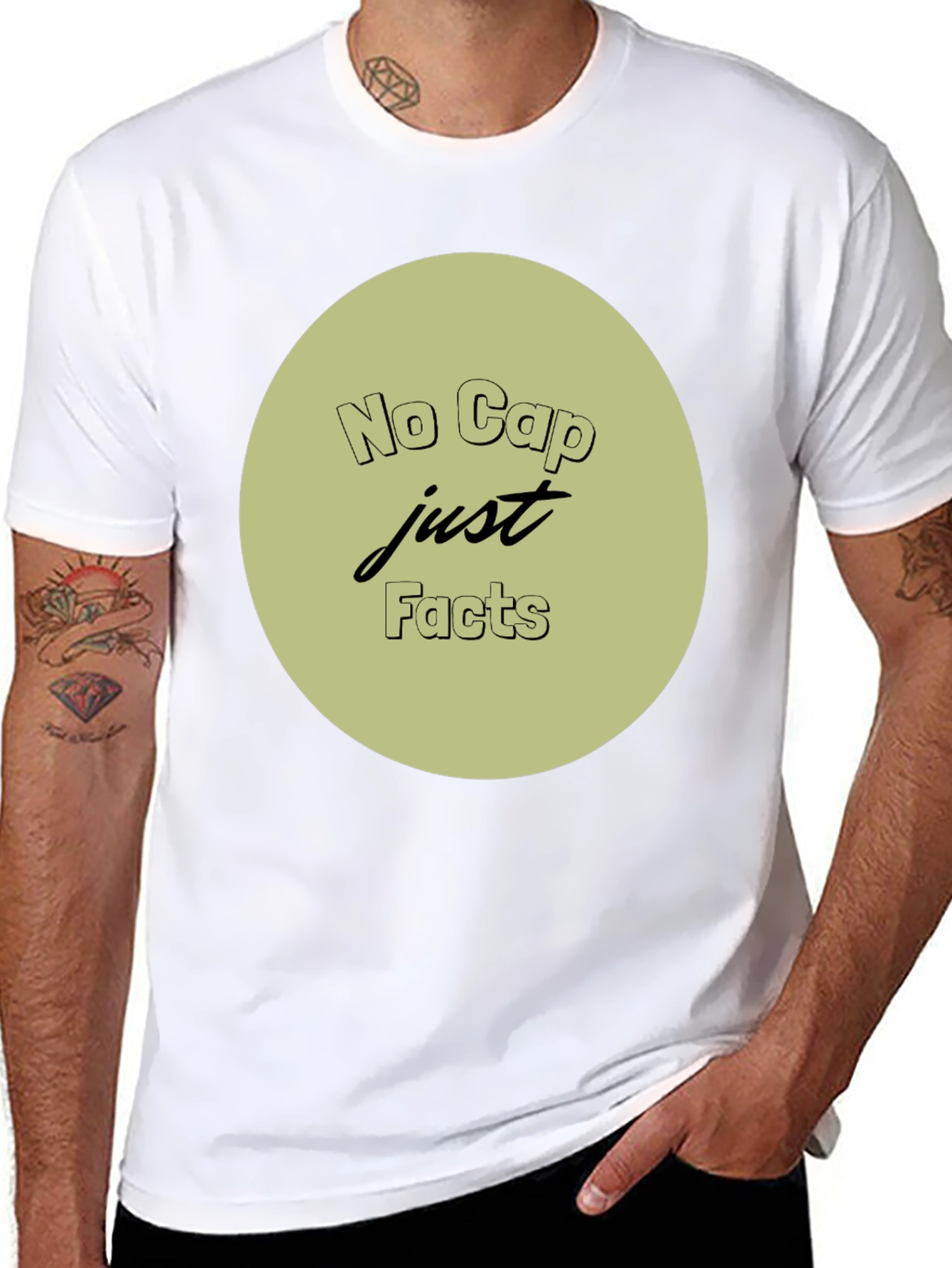 No Cap Just Facts Crew Neck T-Shirt