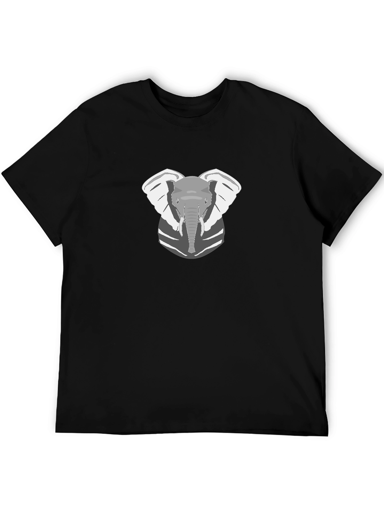 Elephant Graphic Tee - Black Cotton