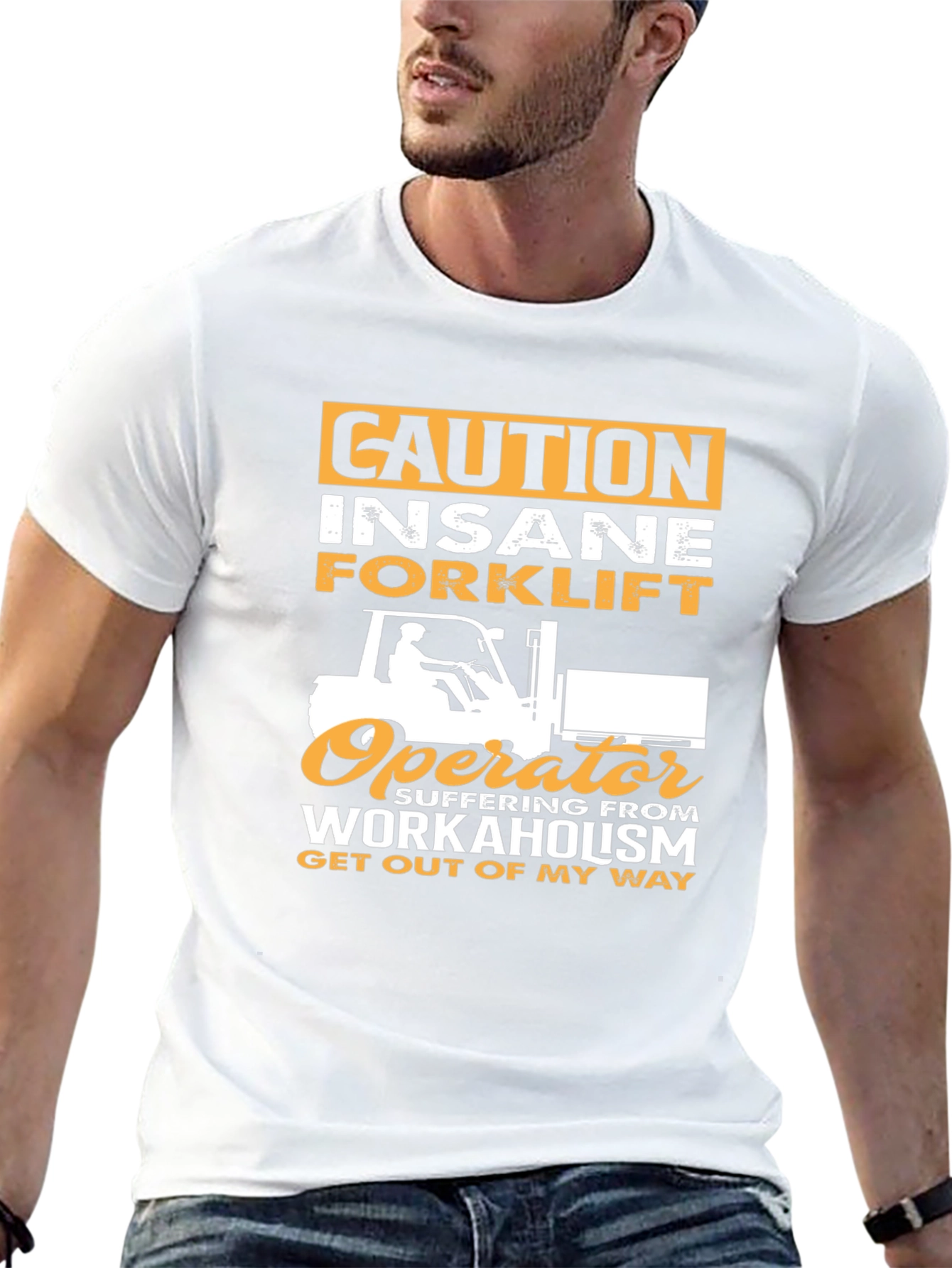 Caution Insane Forklift Operator Graphic Tee