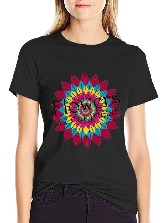 Floral Mandala Graphic T-Shirt - Vibrant Design